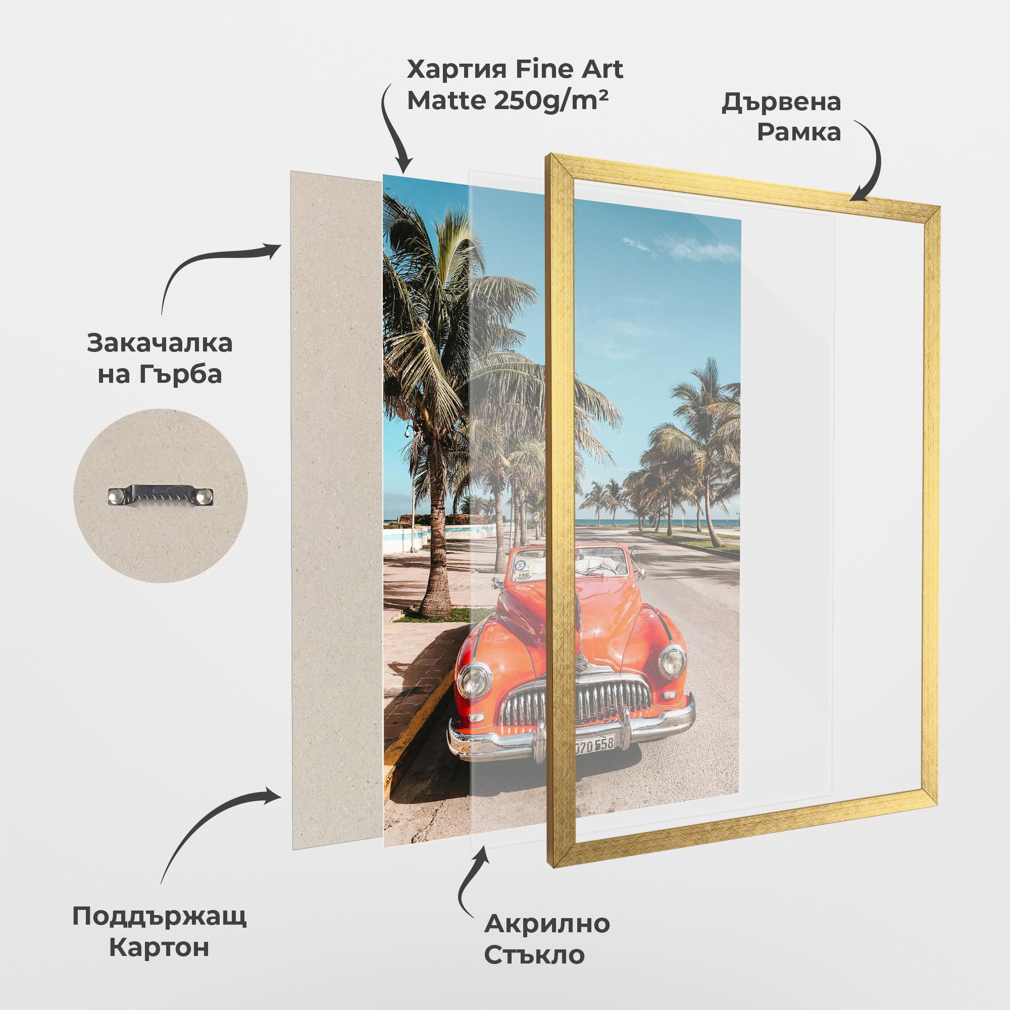 Рамкиран постер Red Summer Car mockup 1