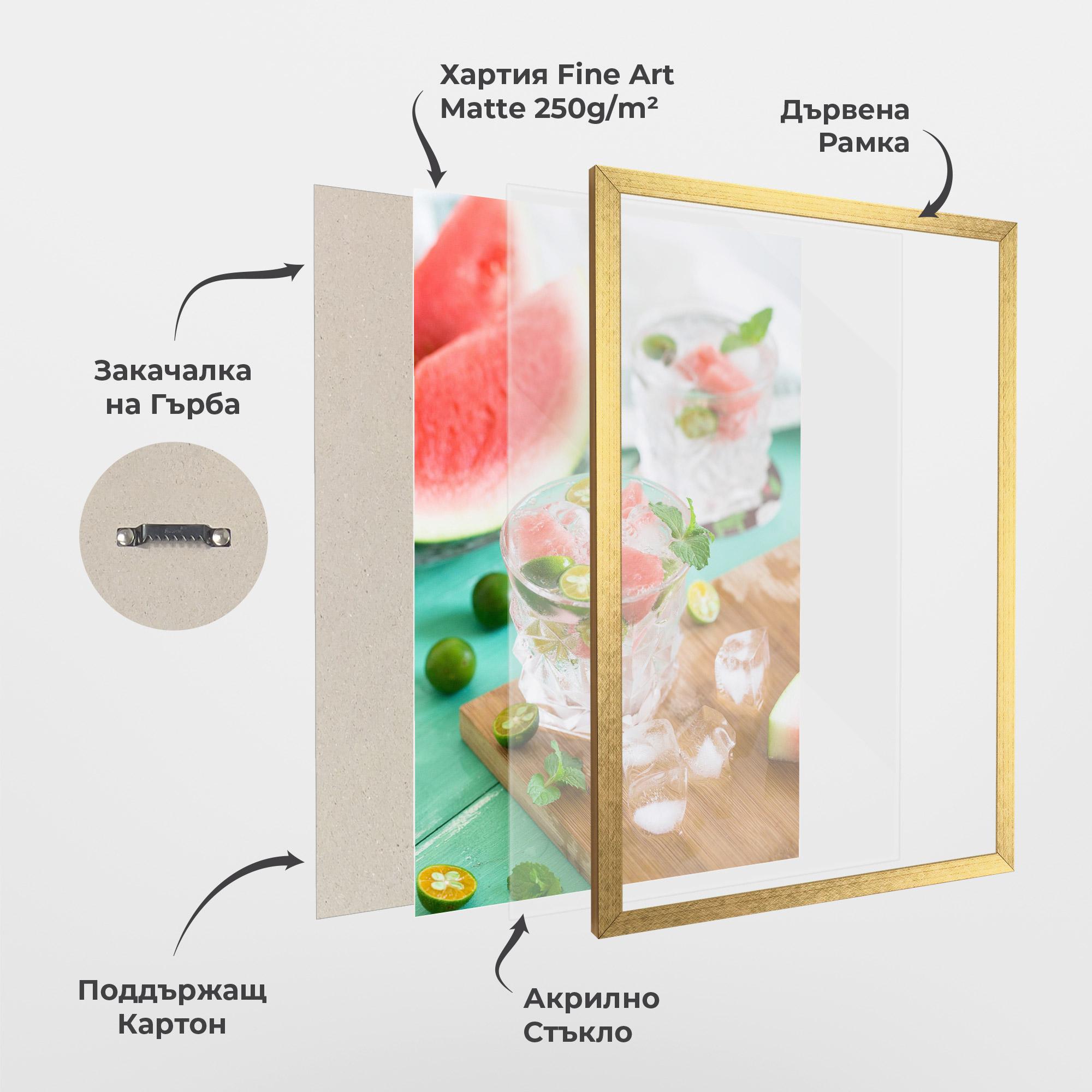 Рамкиран постер Summer Drink mockup 1