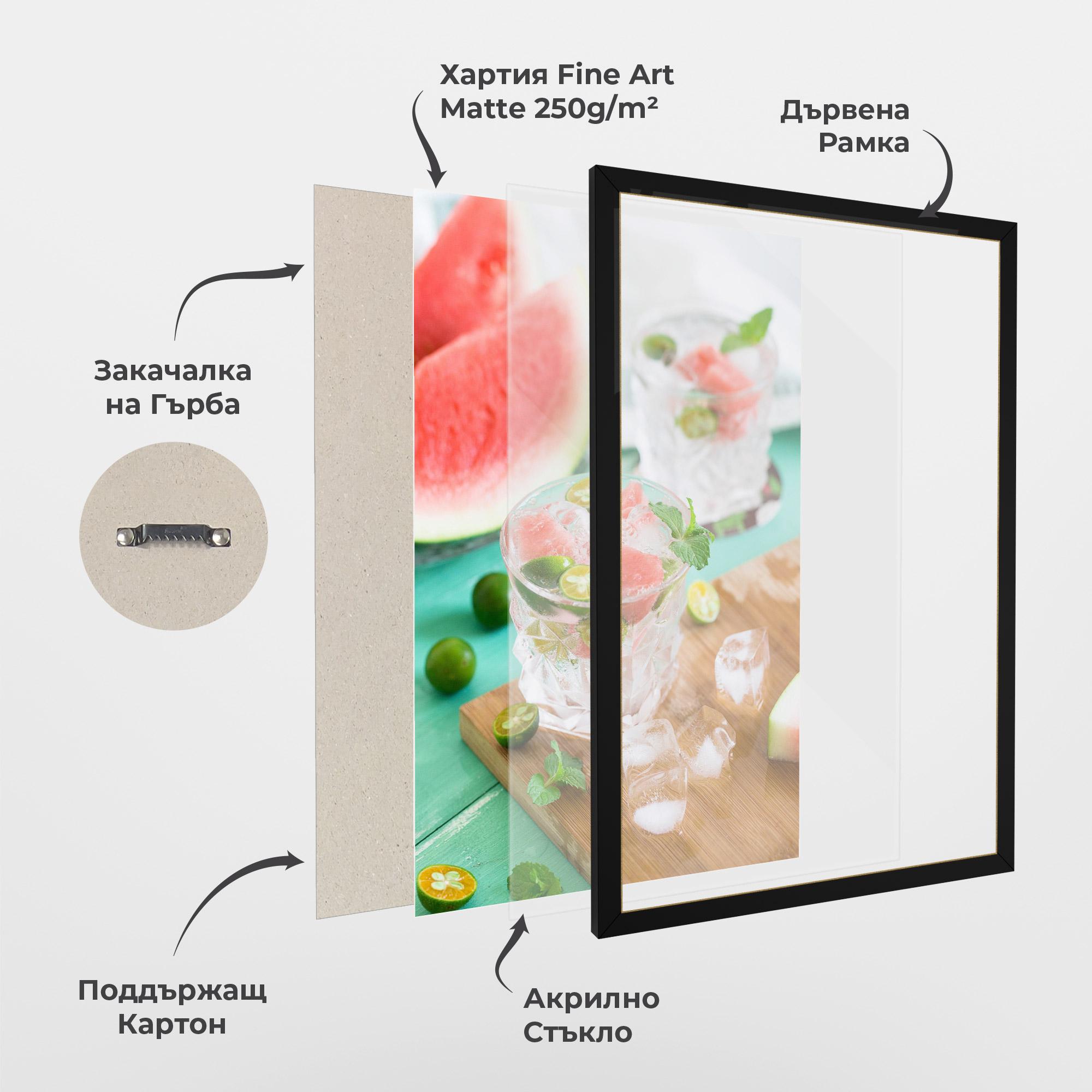 Рамкиран постер Summer Drink mockup 1