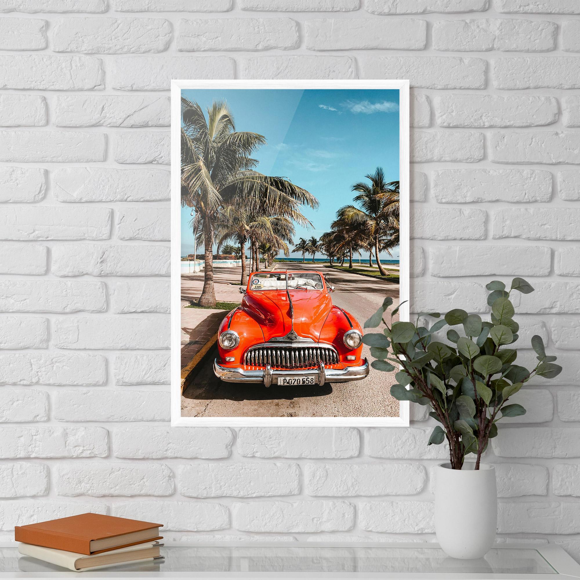 Рамкиран постер Red Summer Car mockup 5