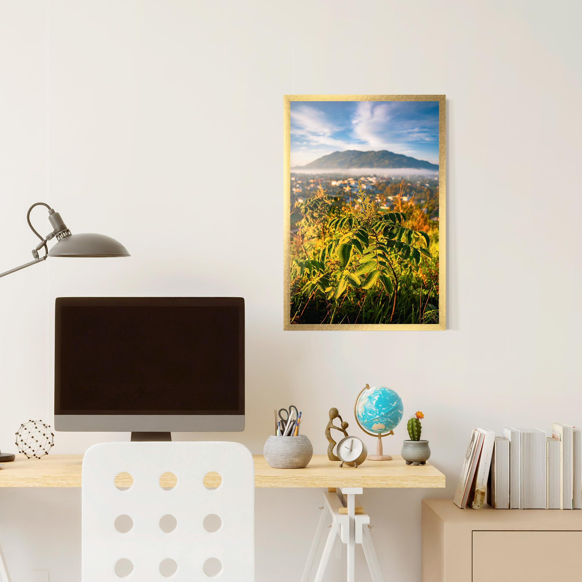 Рамкиран постер Summer Leaves mockup 6