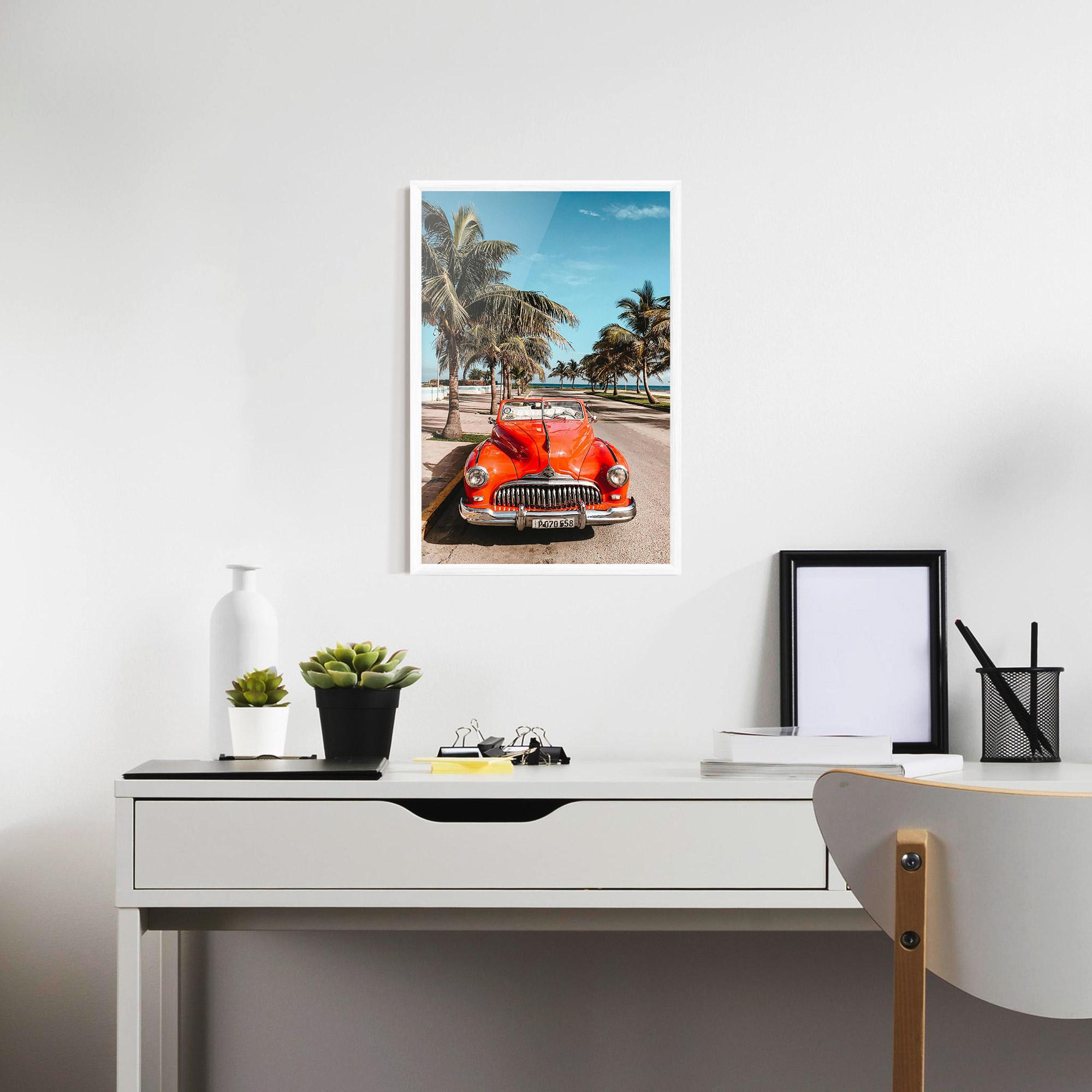 Рамкиран постер Red Summer Car mockup 7