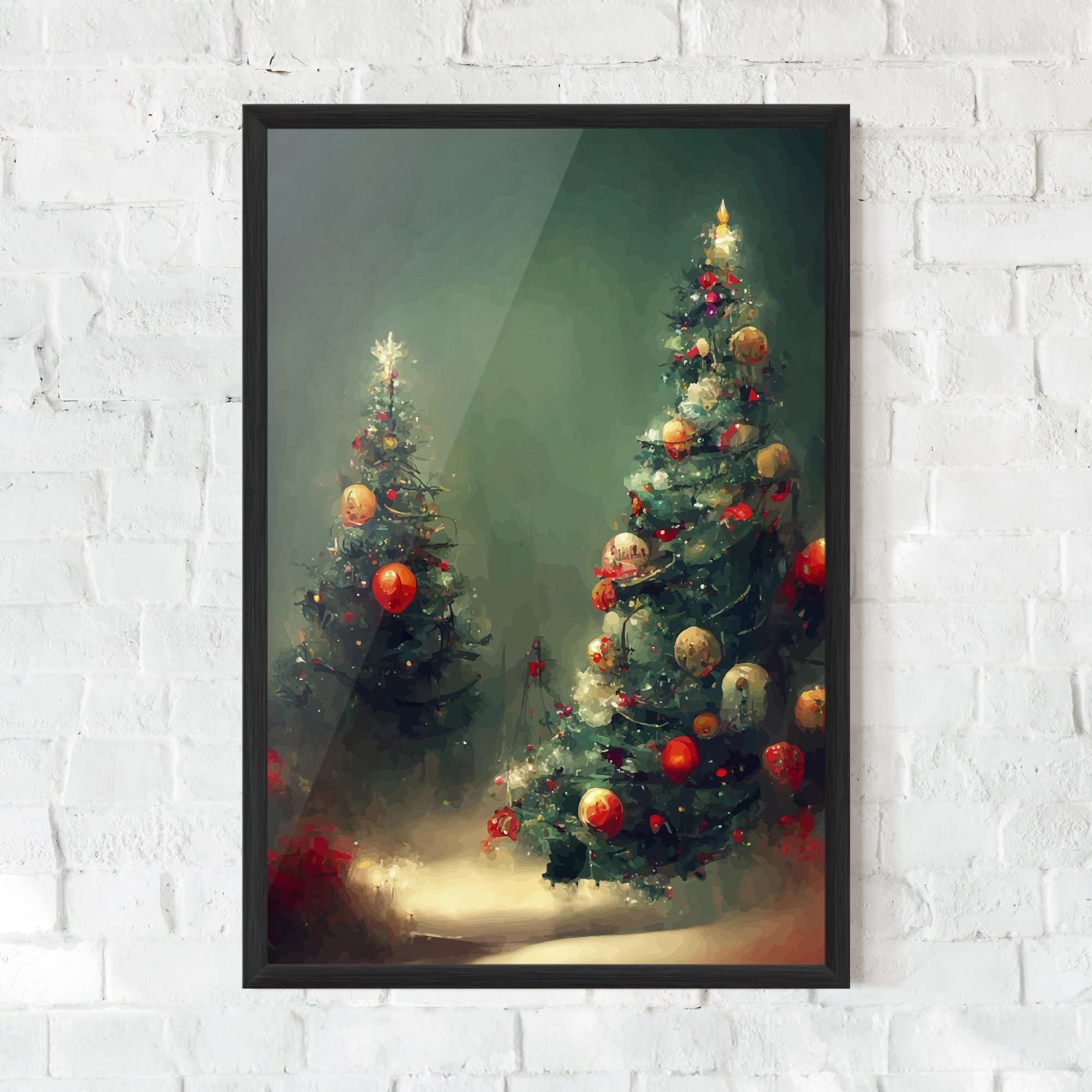 Snow Trees With Lights mockup 0