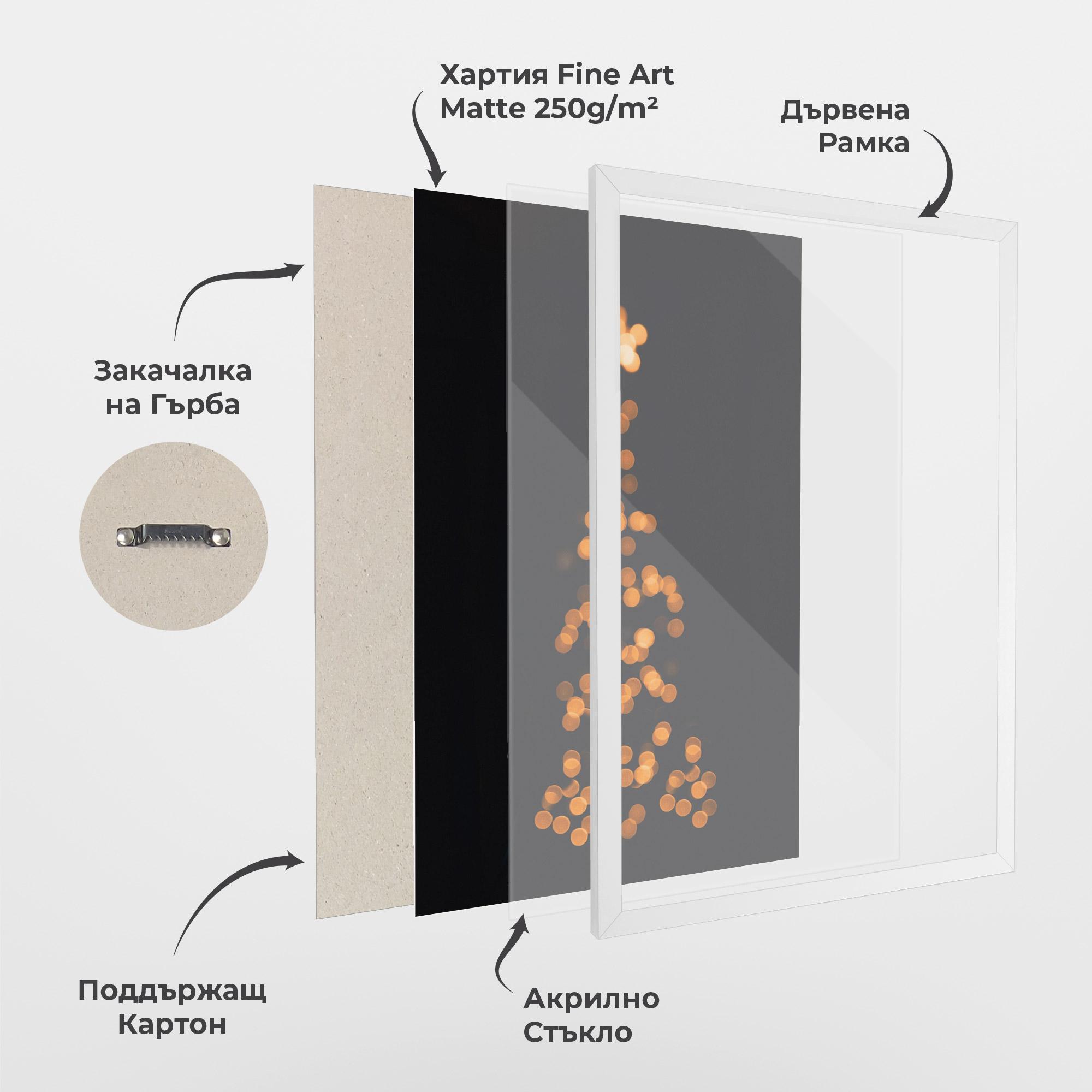 Рамкиран постер Christmas Lights mockup 1