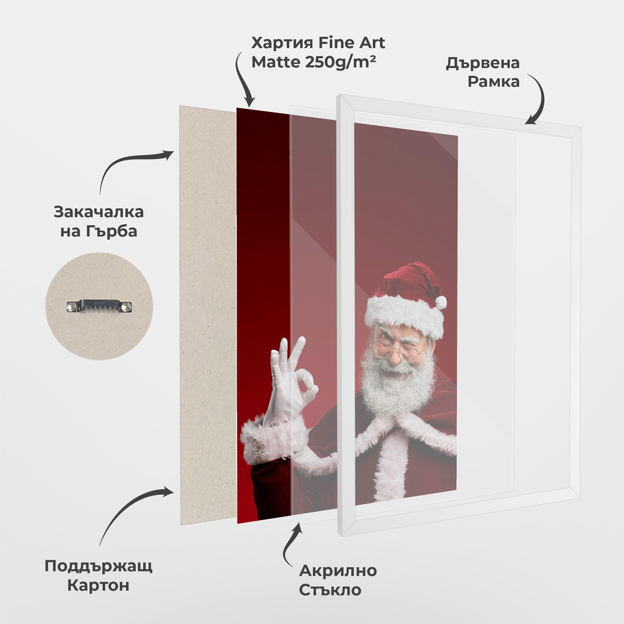 Рамкиран постер Santa Approves mockup 1
