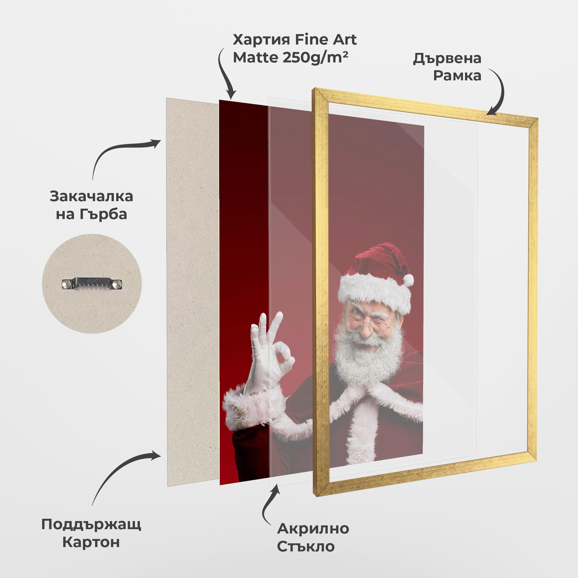 Рамкиран постер Santa Approves mockup 1