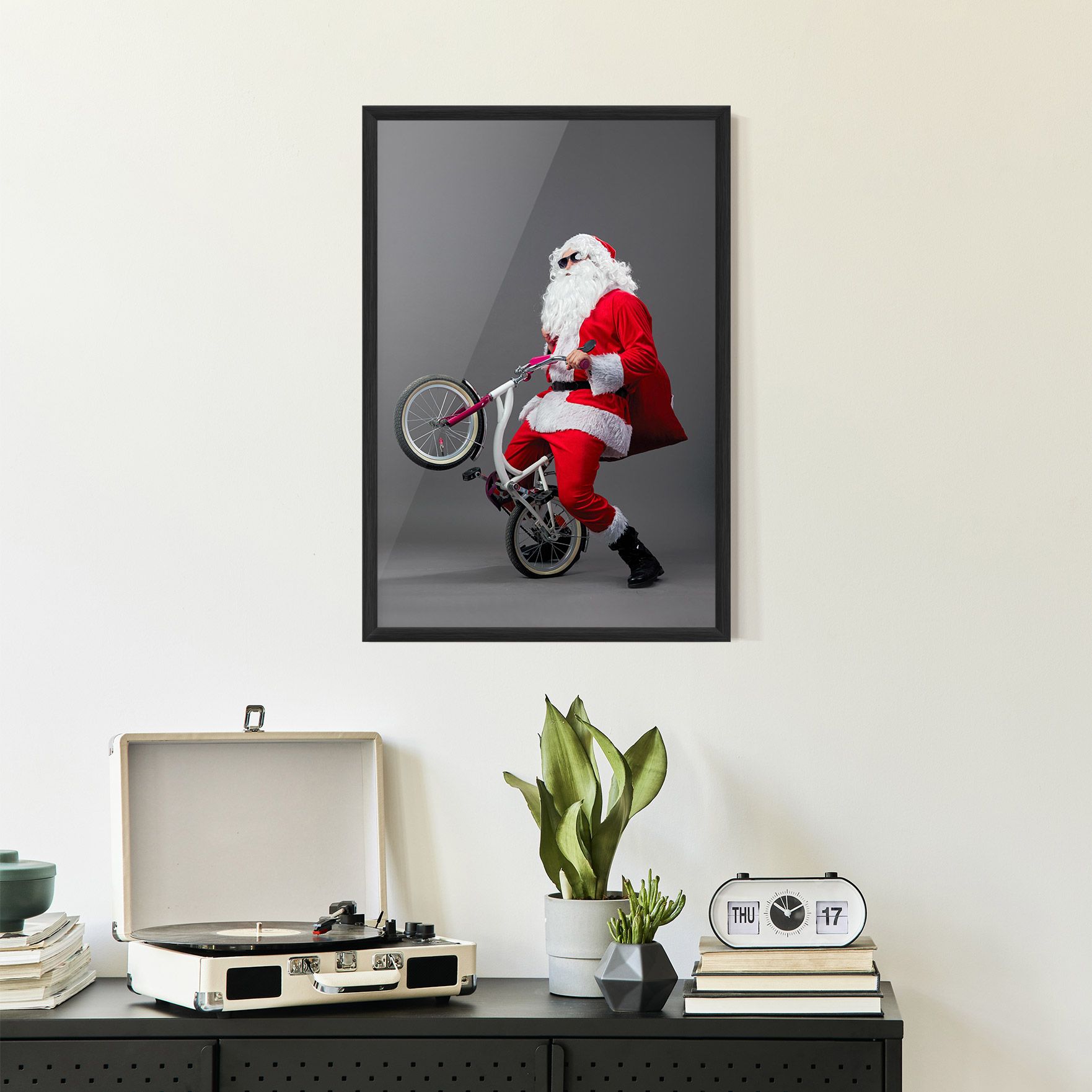 Santa Rides Bicycle mockup 2