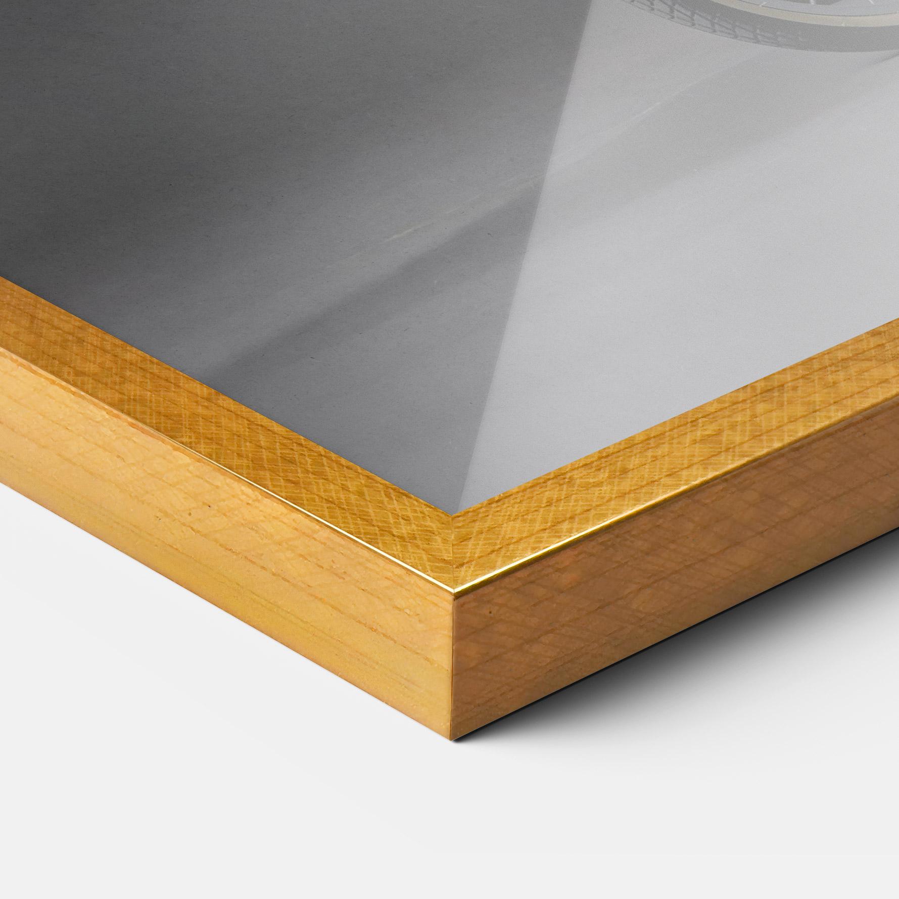 Рамкиран постер Santa Rides Bicycle mockup 3