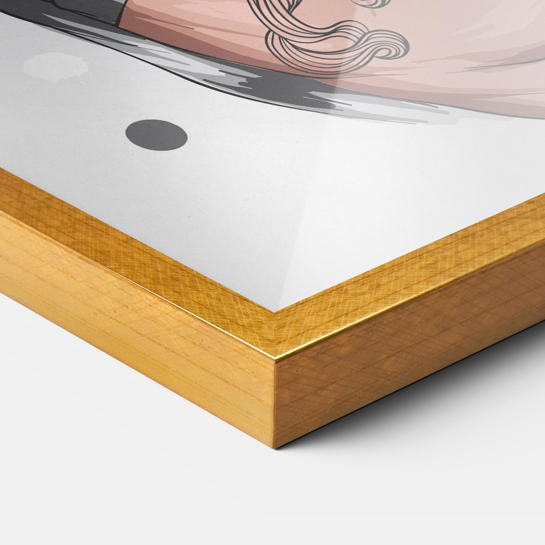 Рамкиран постер Tattoo Santa mockup 3