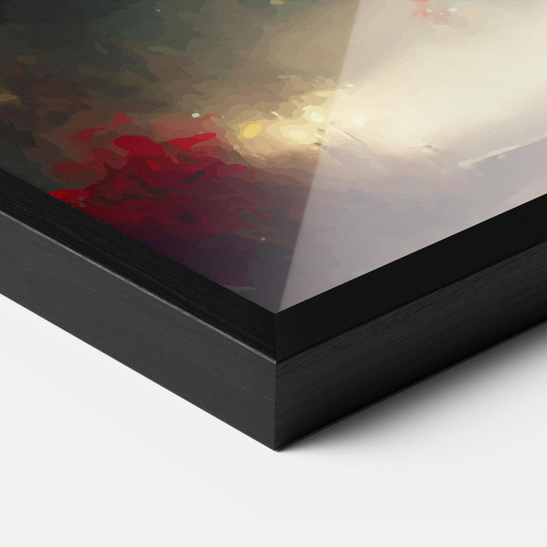 Рамкиран постер Snow Trees With Lights mockup 3