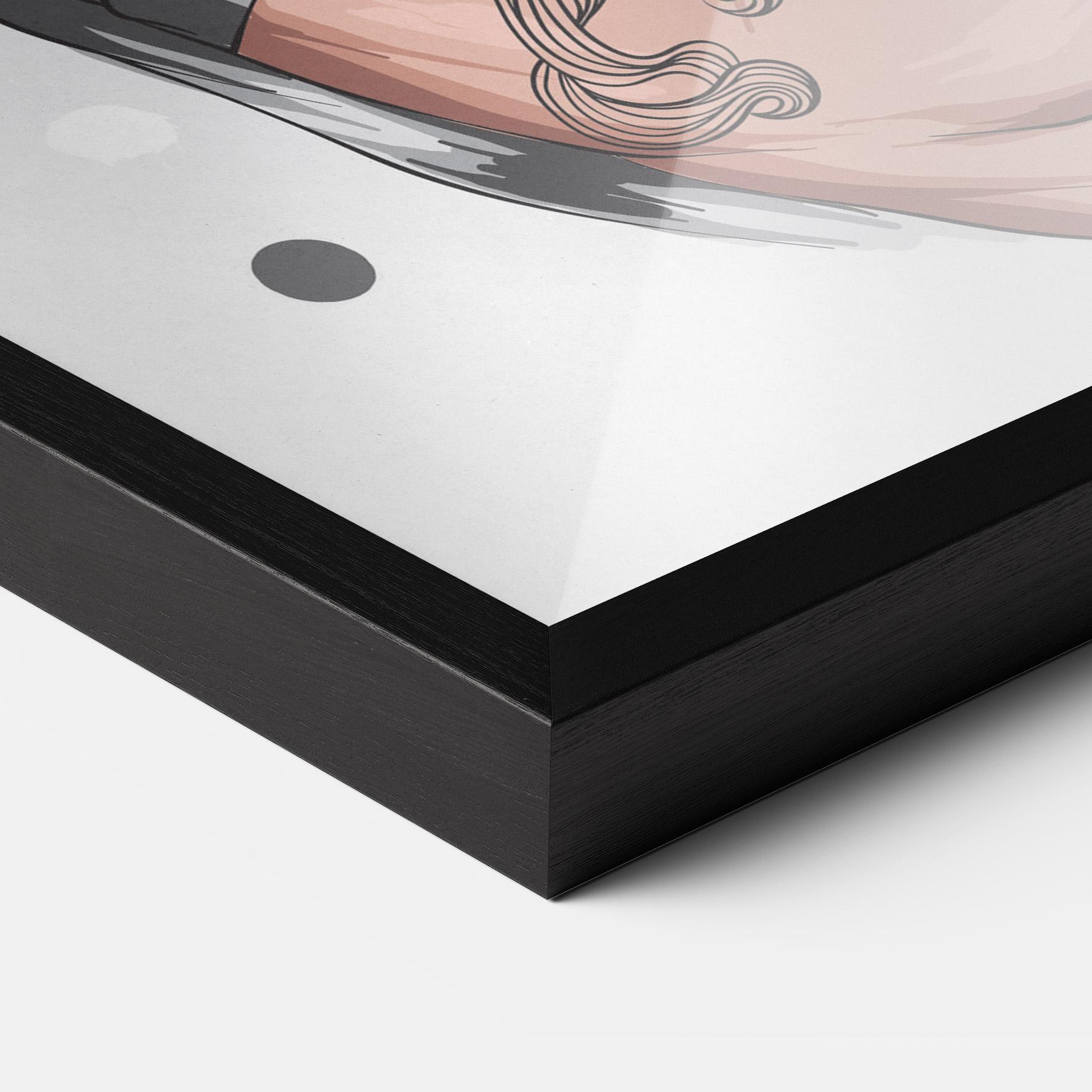 Рамкиран постер Tattoo Santa mockup 3