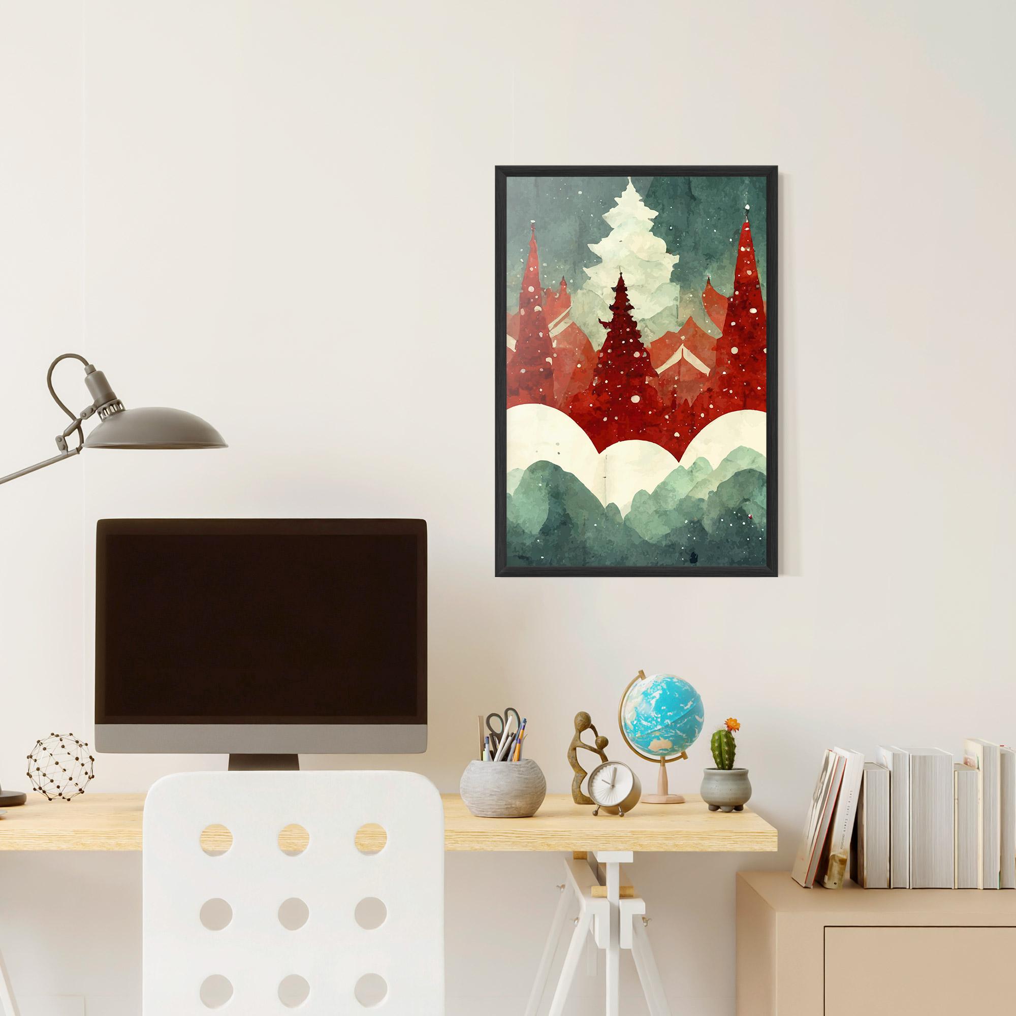 Рамкиран постер Christmas Landscape mockup 6