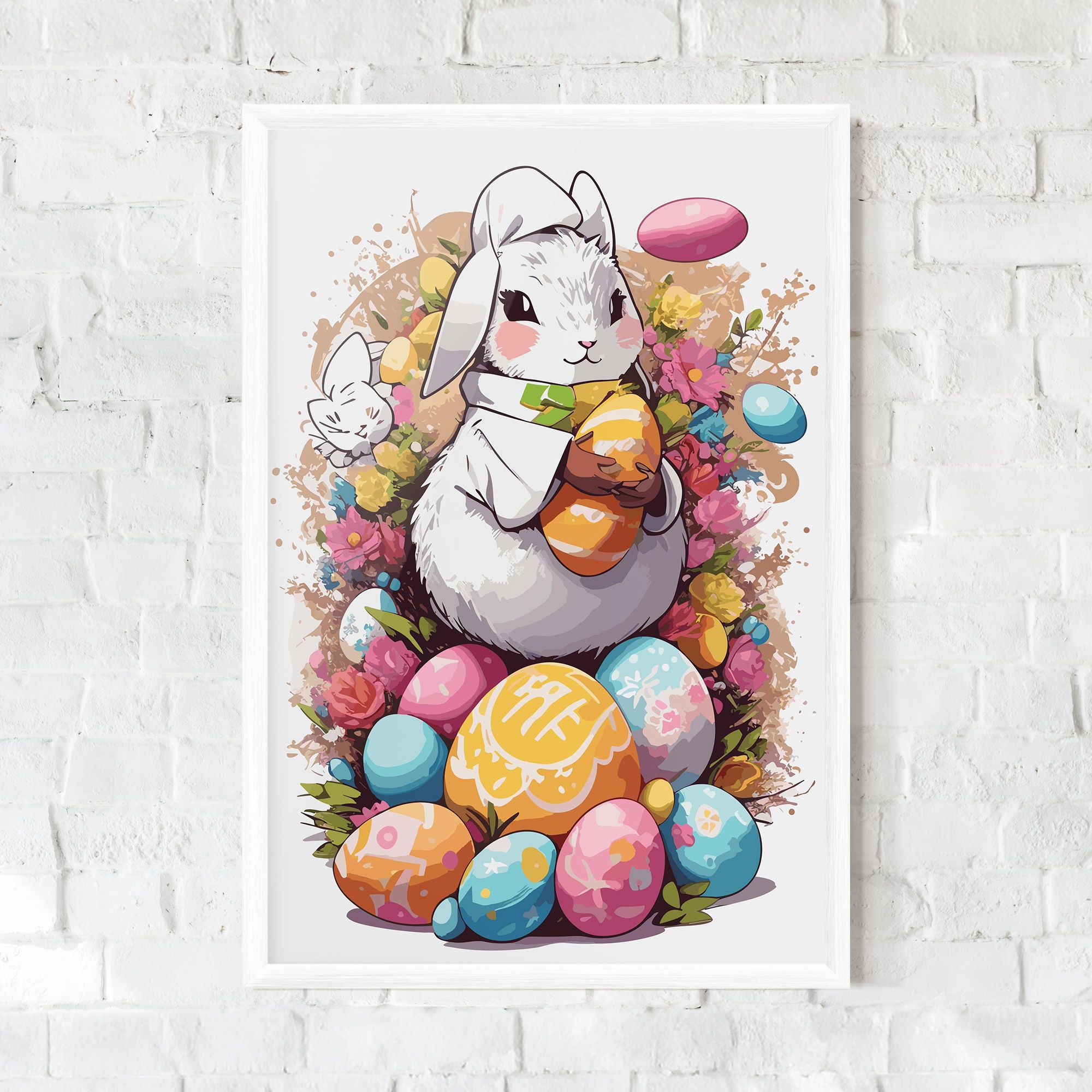 White Easter Bunny mockup 0
