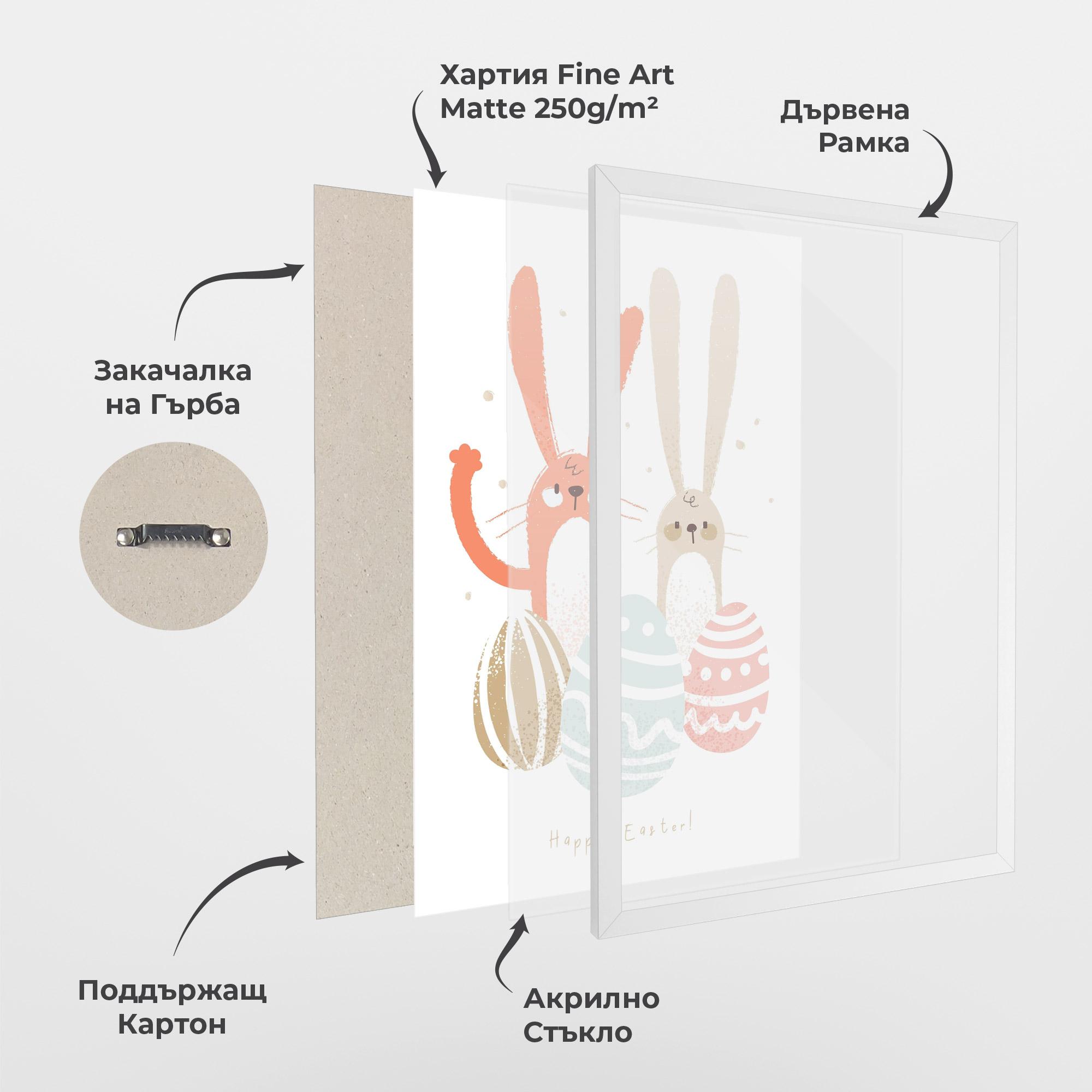 Рамкиран постер Happy Easter mockup 1