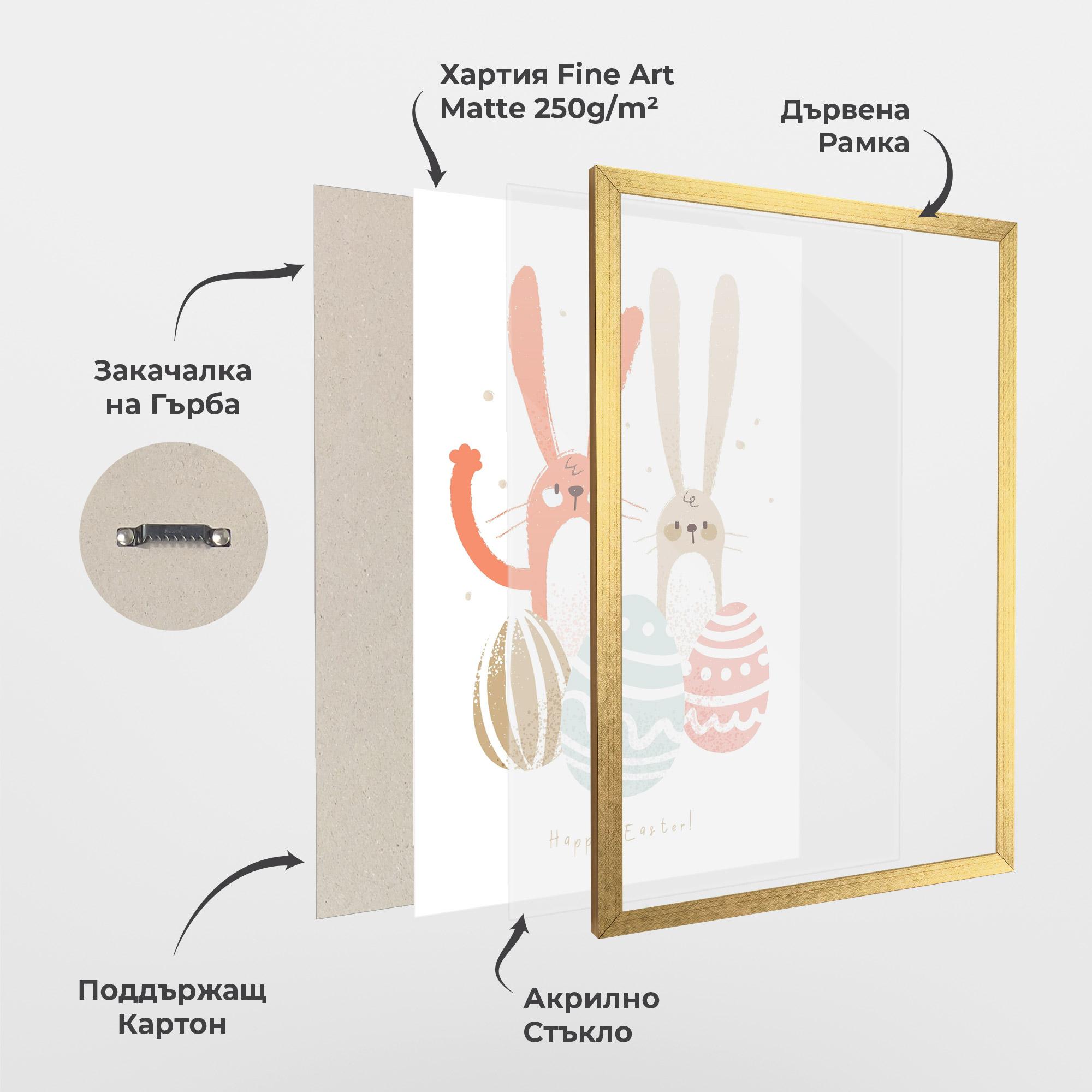 Рамкиран постер Happy Easter mockup 1