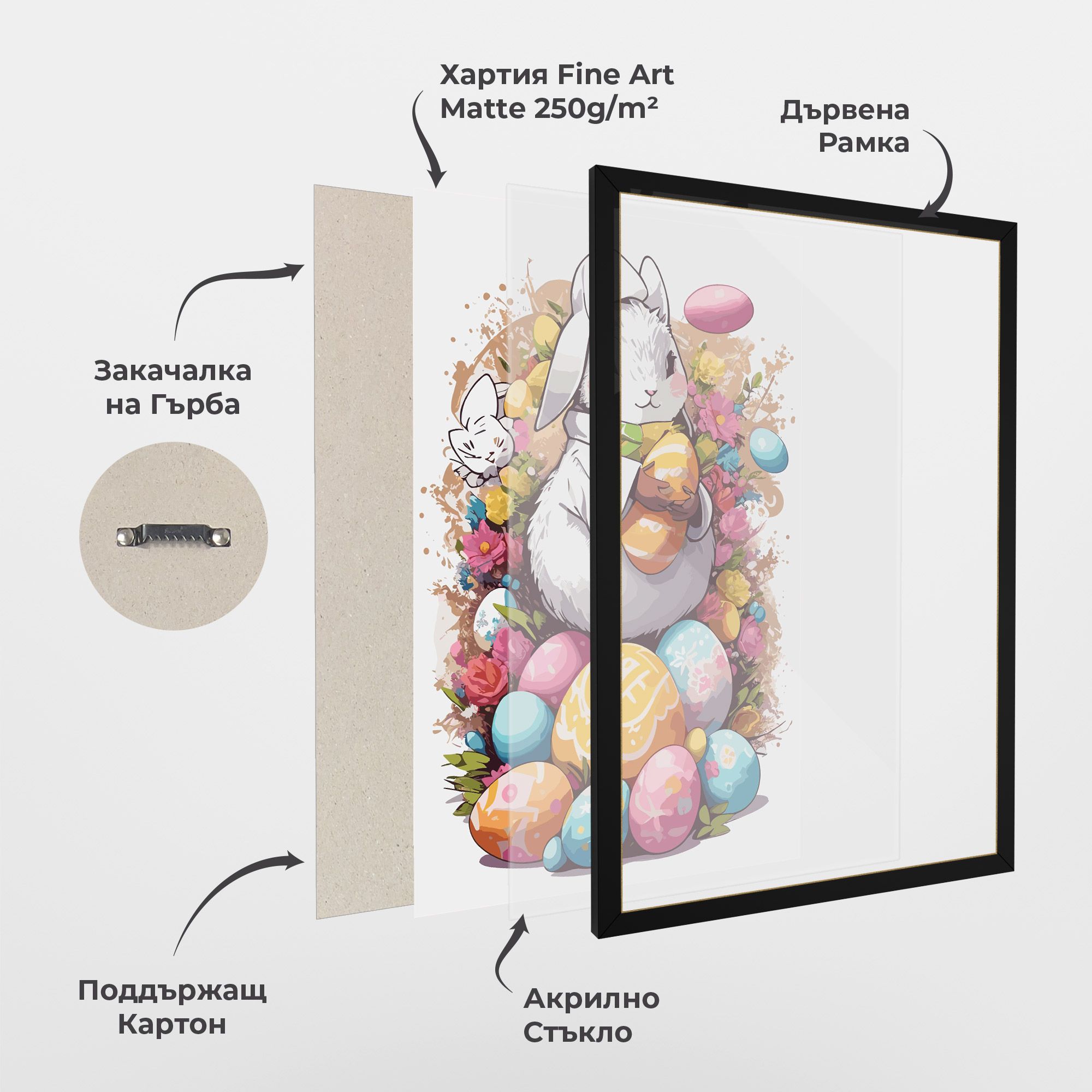 White Easter Bunny mockup 1