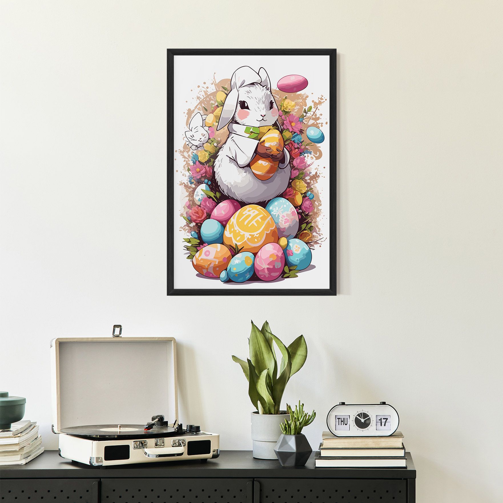 White Easter Bunny mockup 2