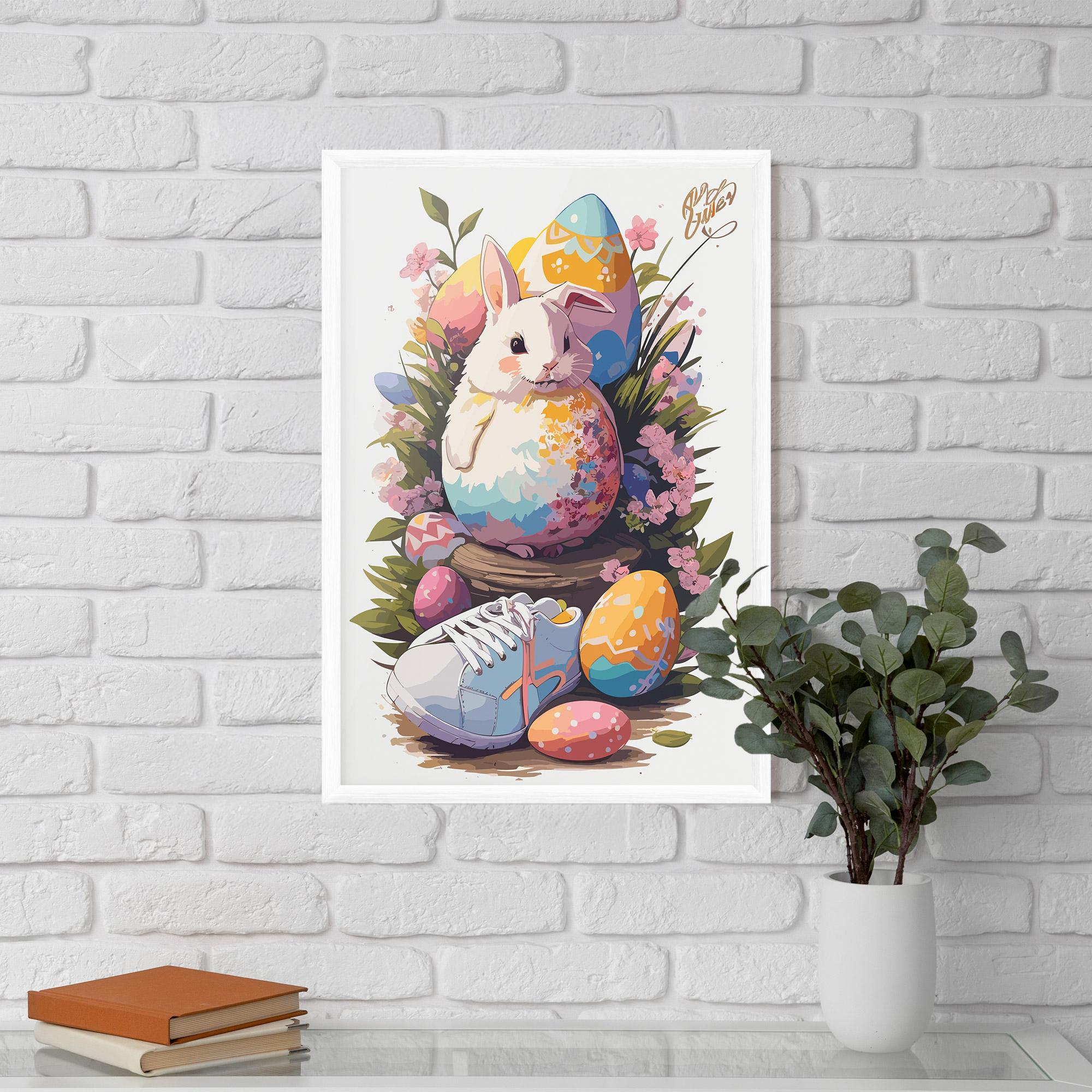 Рамкиран постер Fatt Cute Bunny mockup 5