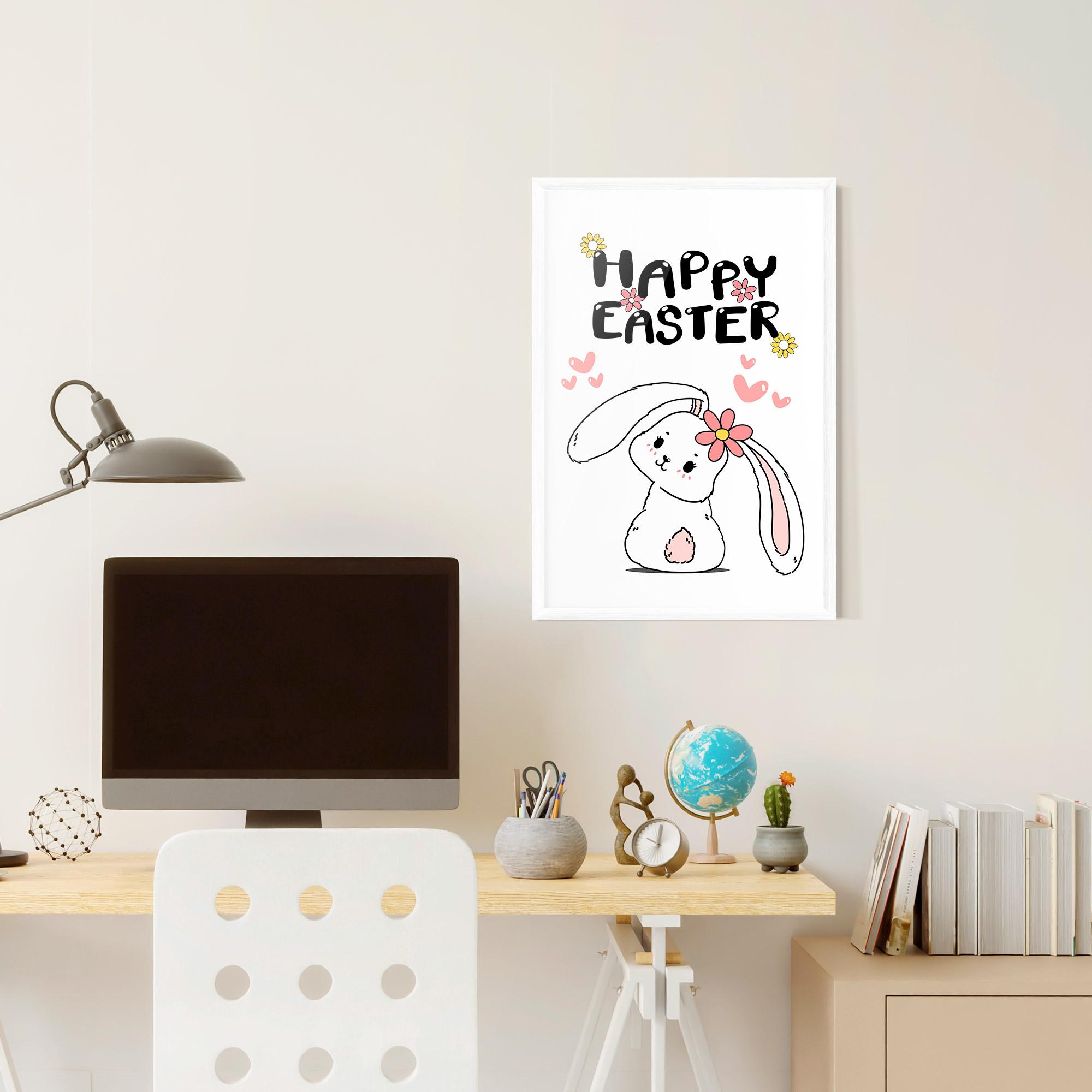Рамкиран постер Cute Spring Bunny mockup 6