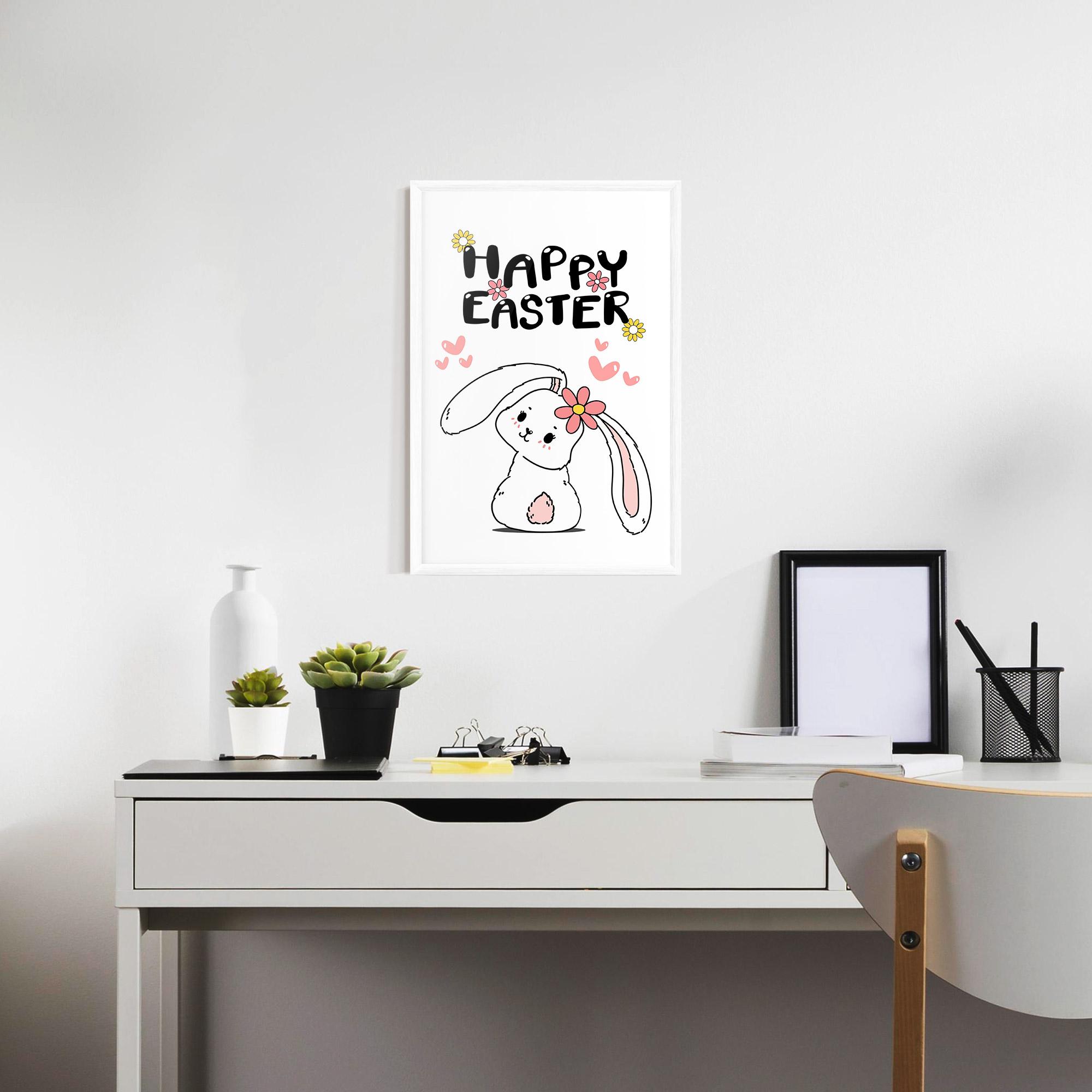 Рамкиран постер Cute Spring Bunny mockup 7