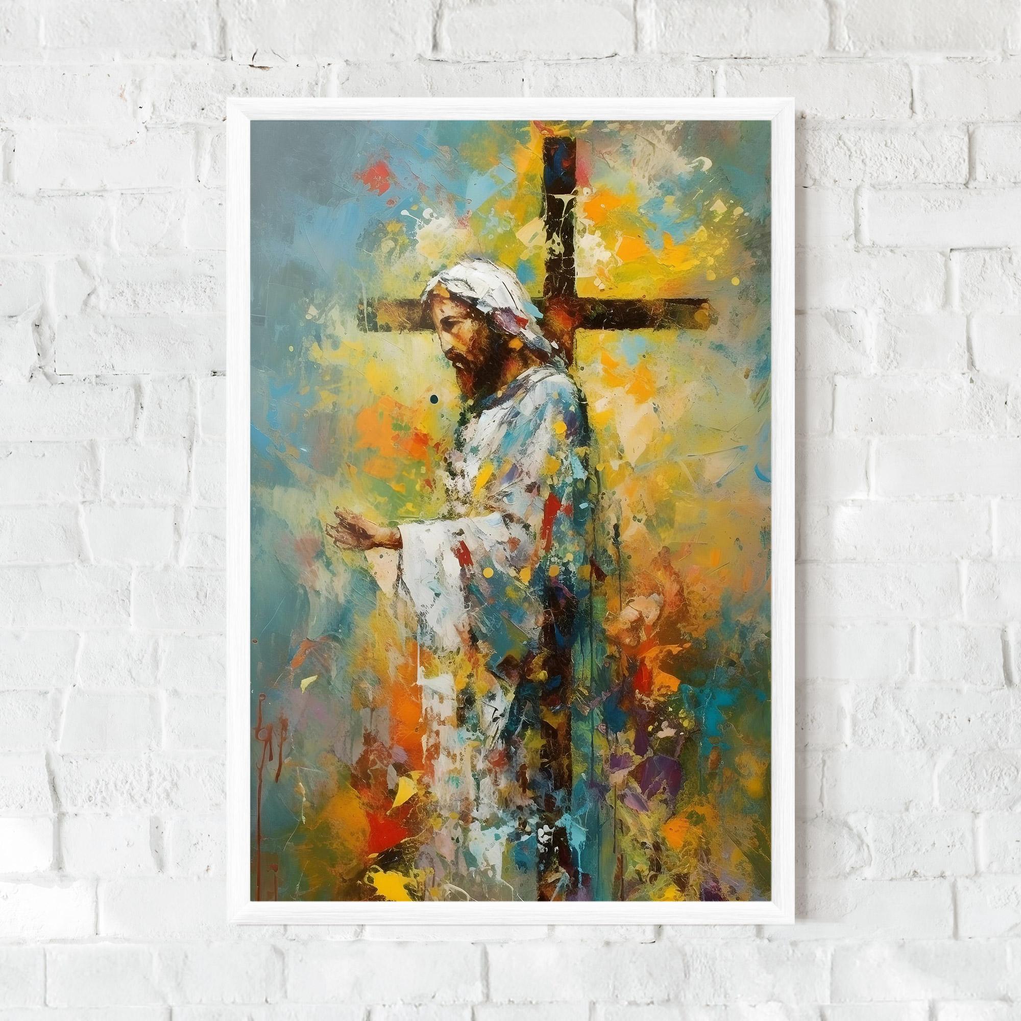 Рамкиран постер Christ Art Painting mockup 0