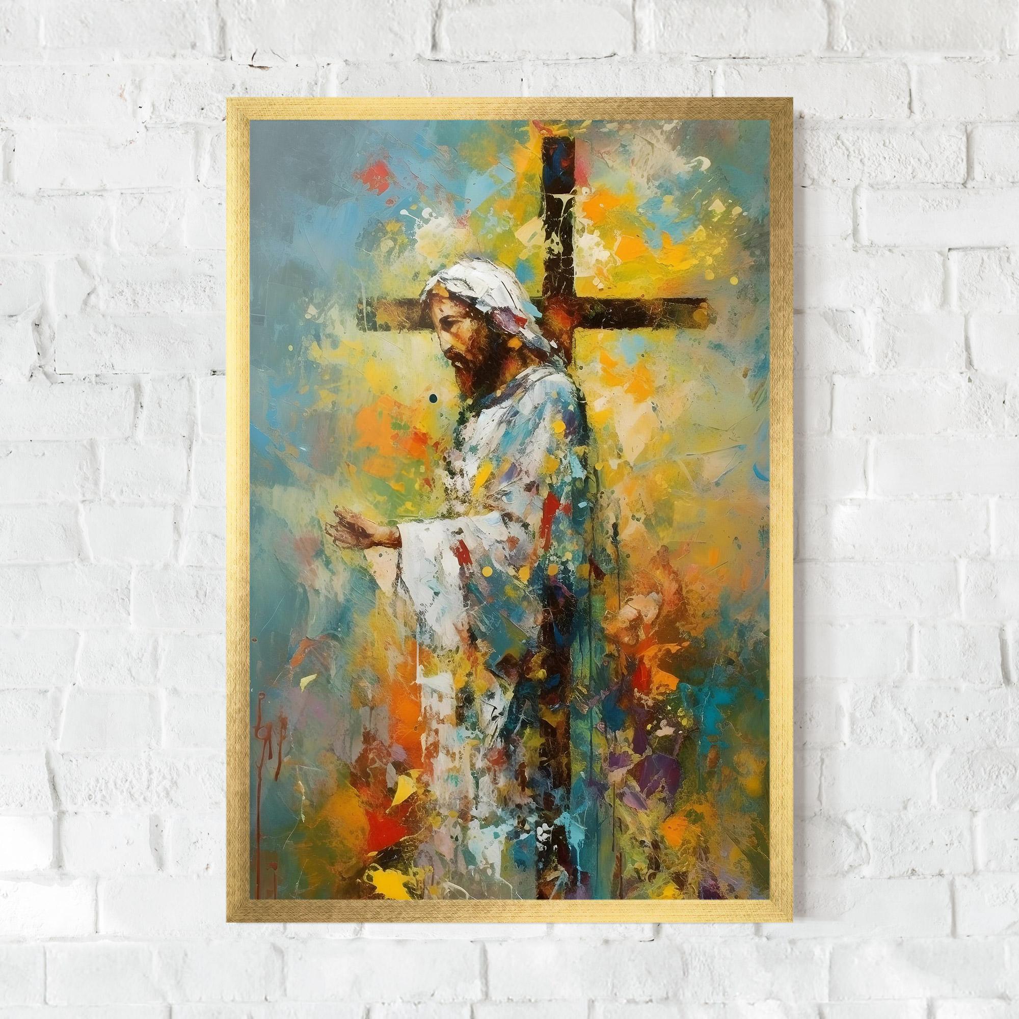 Рамкиран постер Christ Art Painting mockup 0