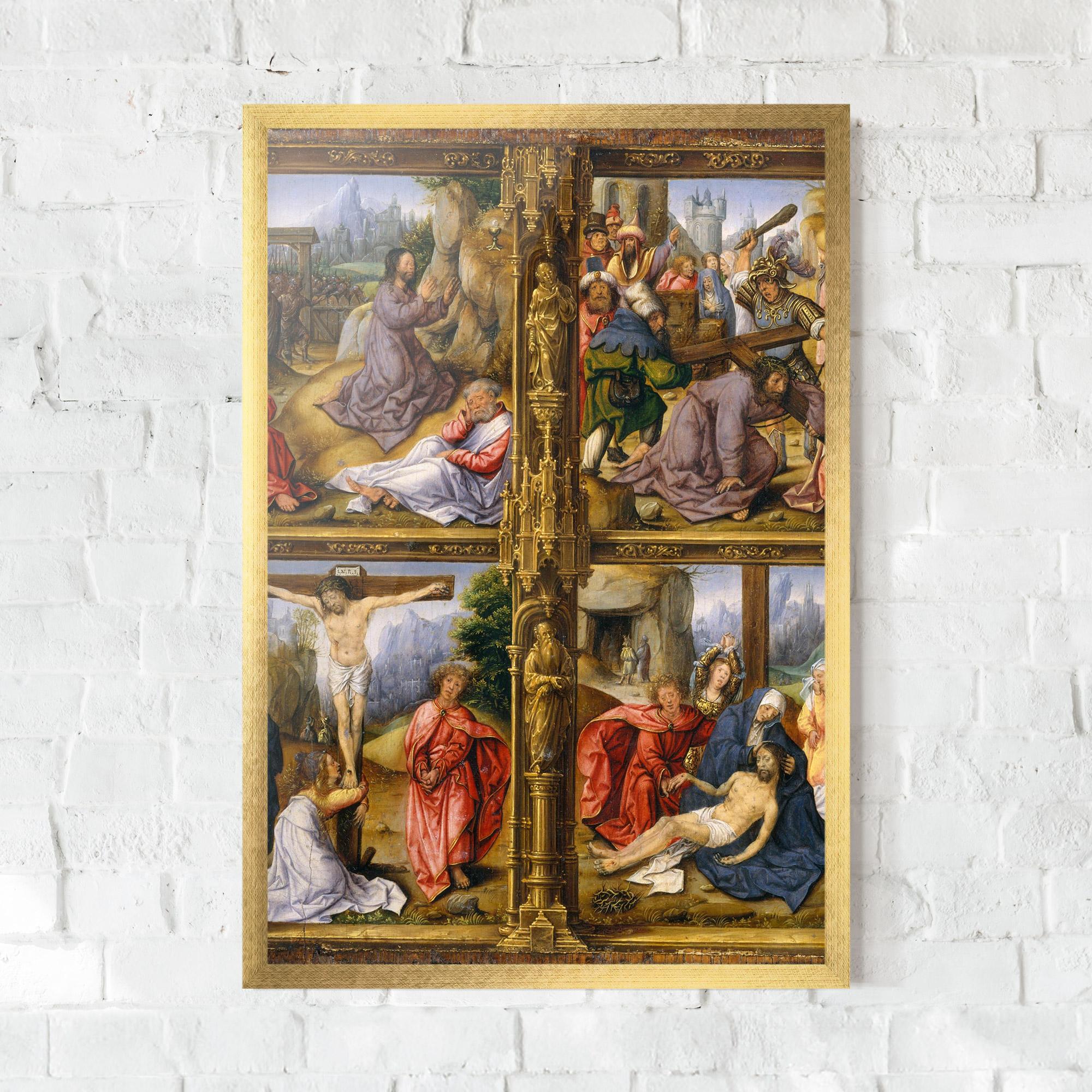 Рамкиран постер Gold Window View mockup 0