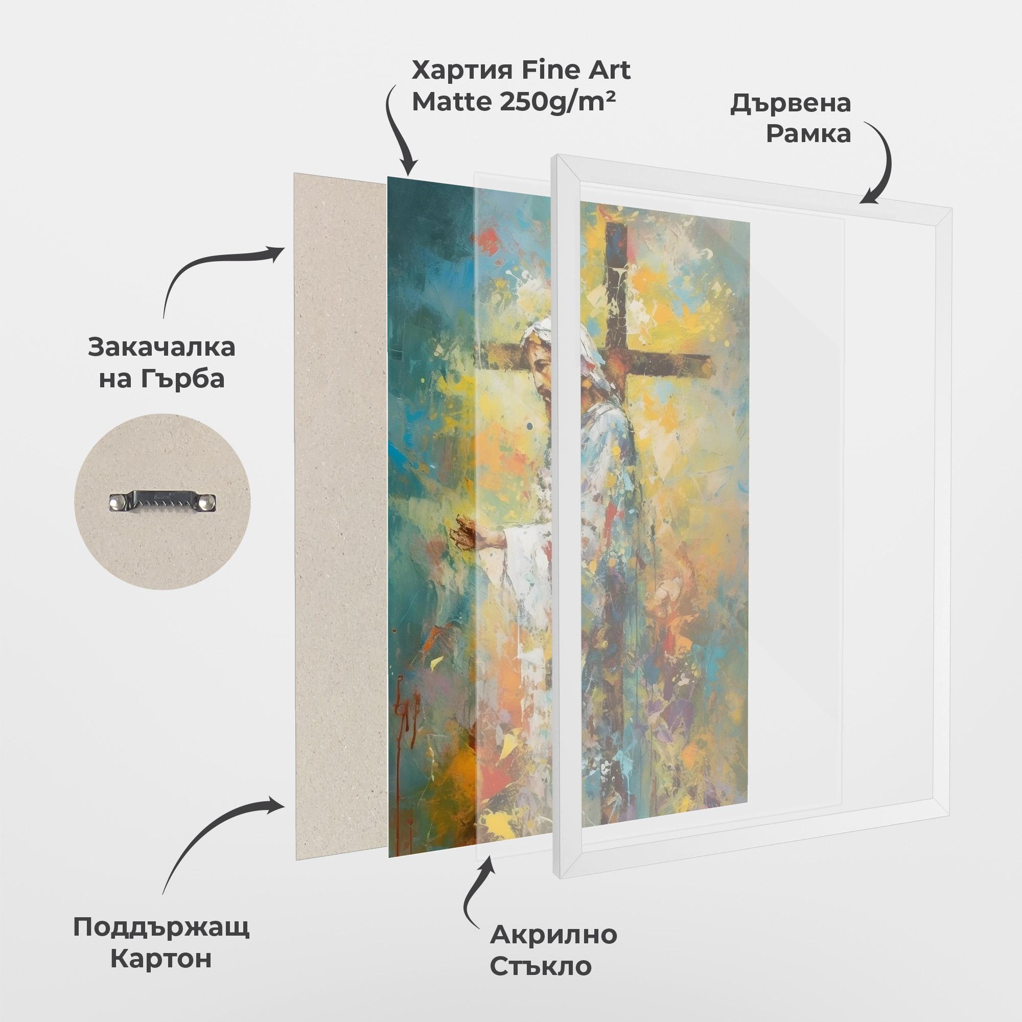 Рамкиран постер Christ Art Painting mockup 1