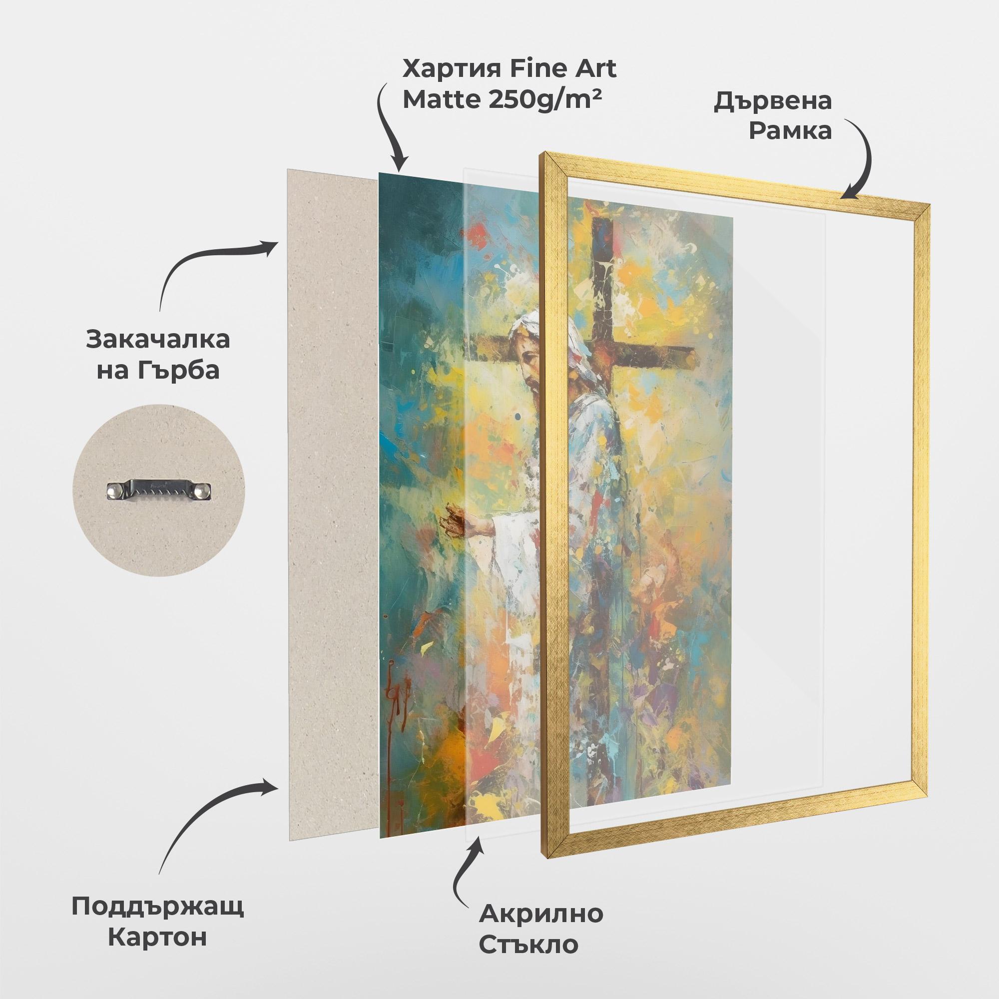 Рамкиран постер Christ Art Painting mockup 1