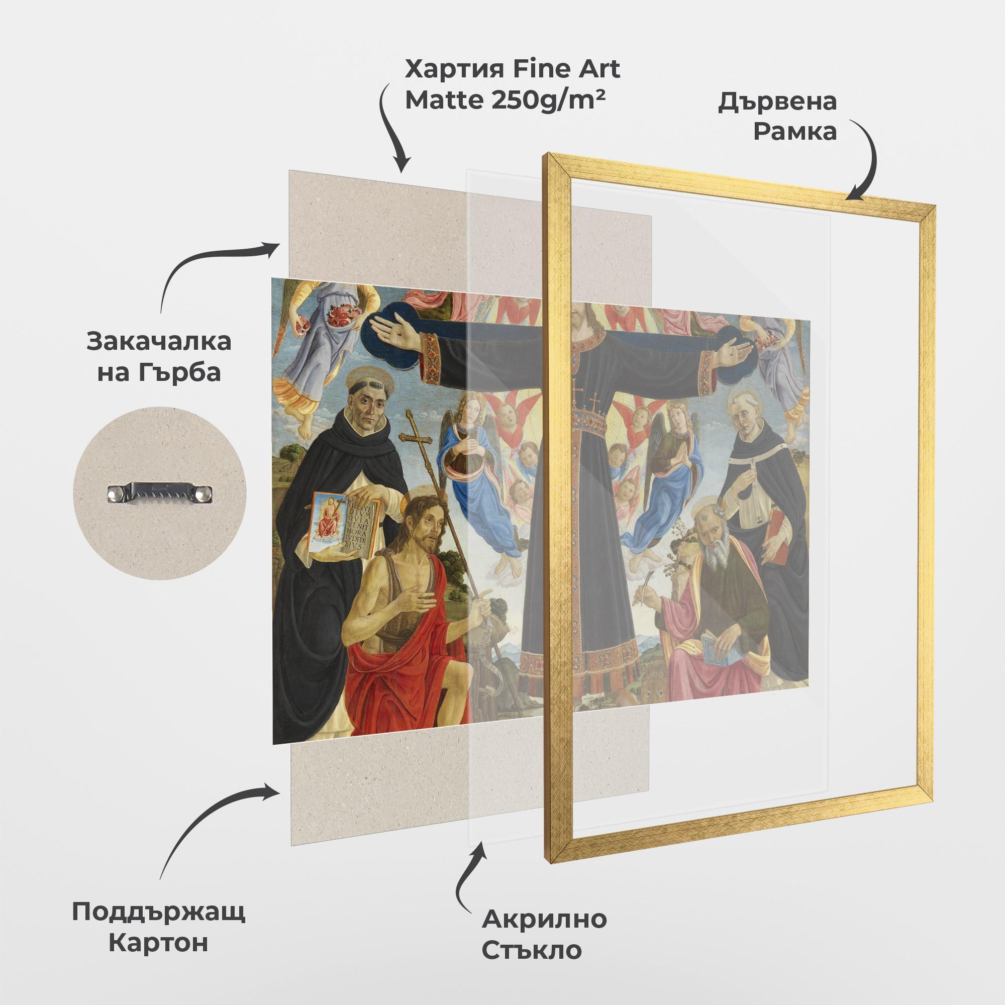 Рамкиран постер Open Divine Arms mockup 1