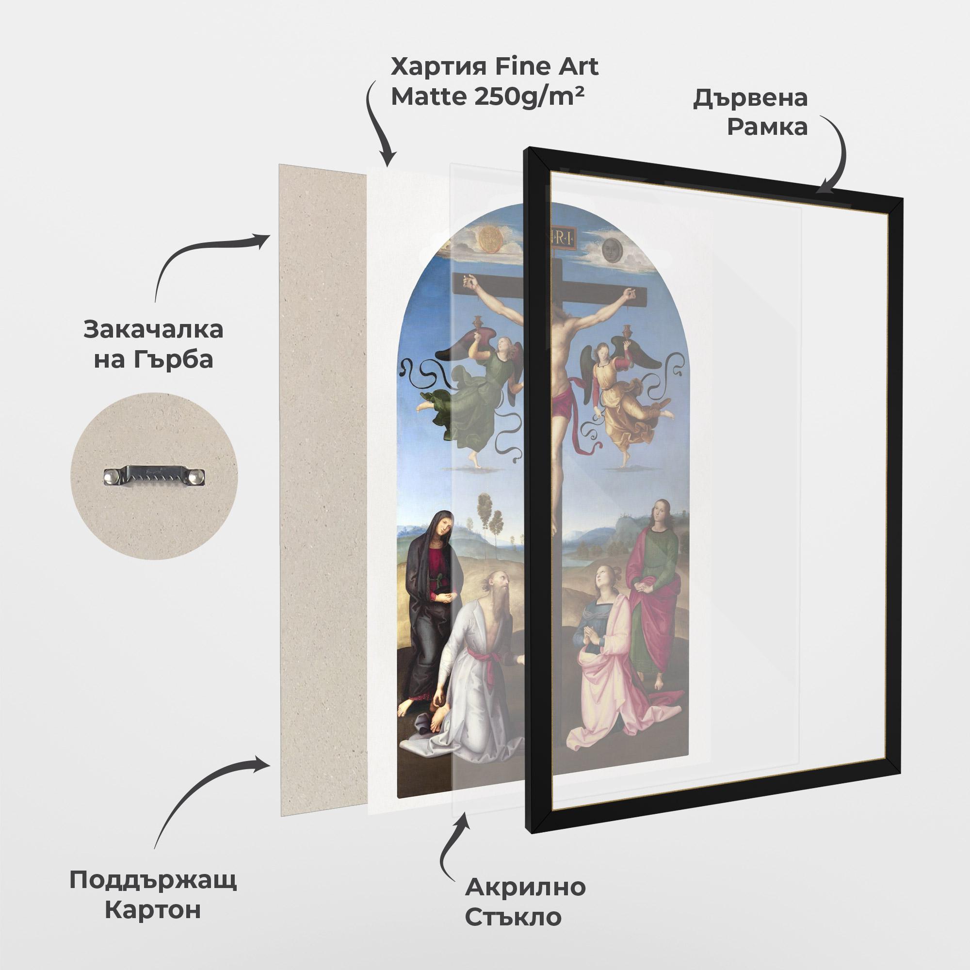 Рамкиран постер Blue Sky Jesus mockup 1