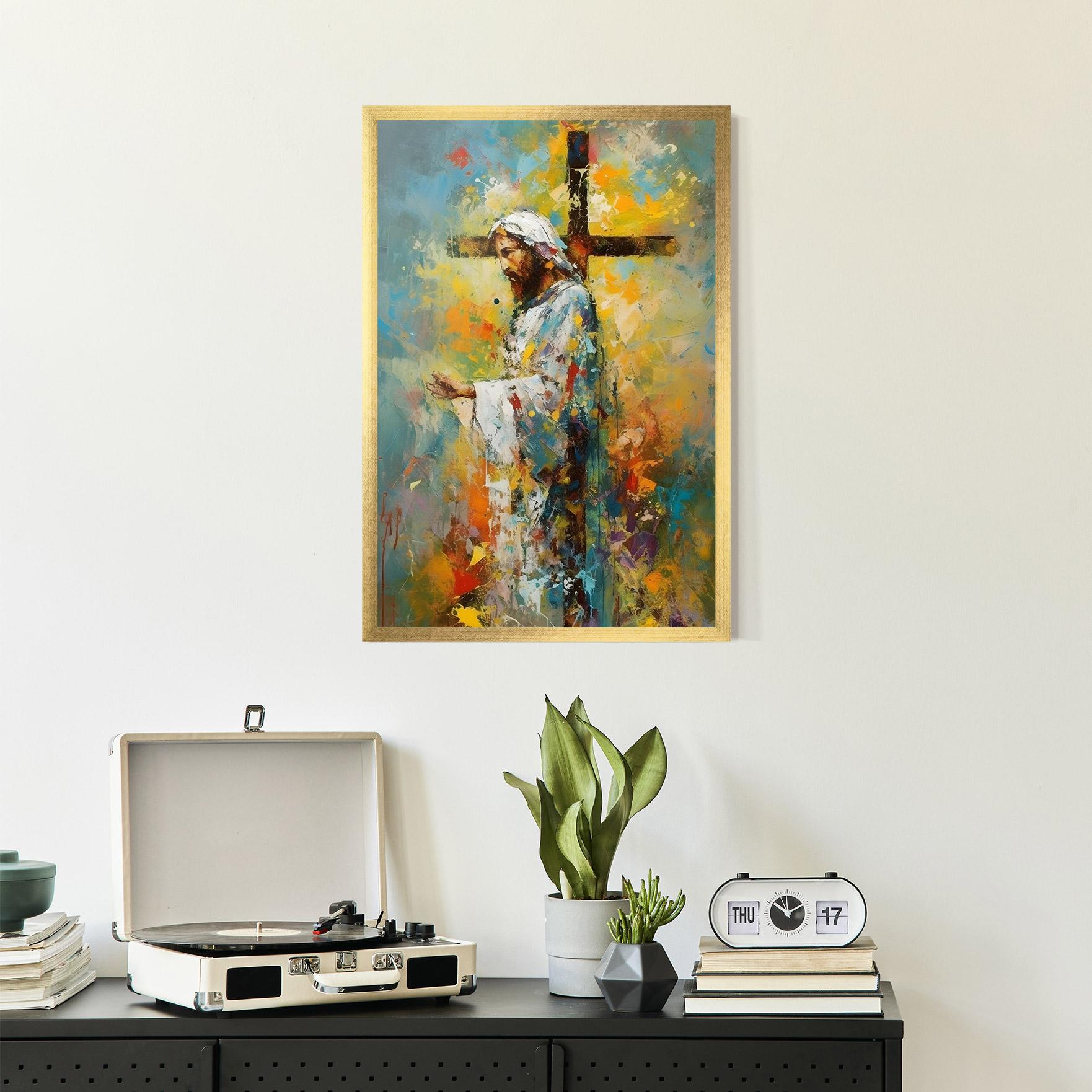Рамкиран постер Christ Art Painting mockup 2