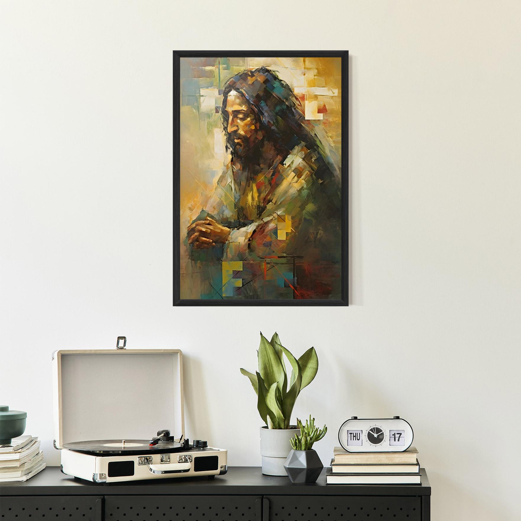 Рамкиран постер Christ Painting Art mockup 2