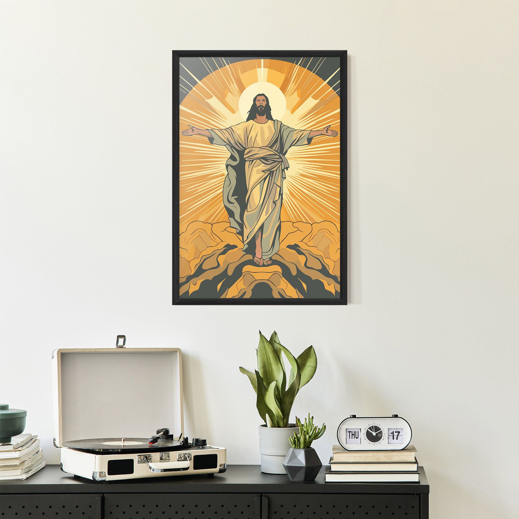 Sunset Jesus mockup 2