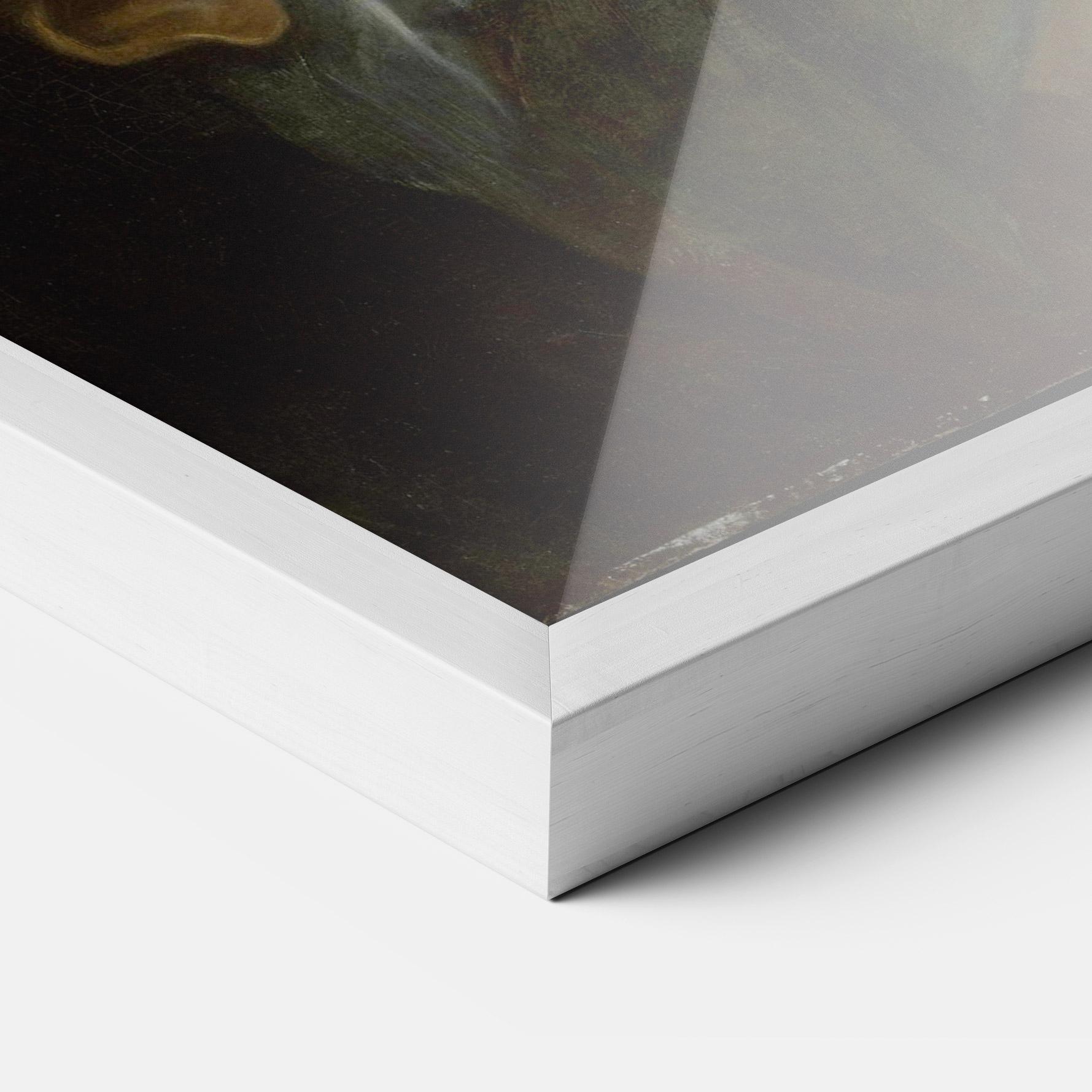 Рамкиран постер Looking At Baby mockup 3