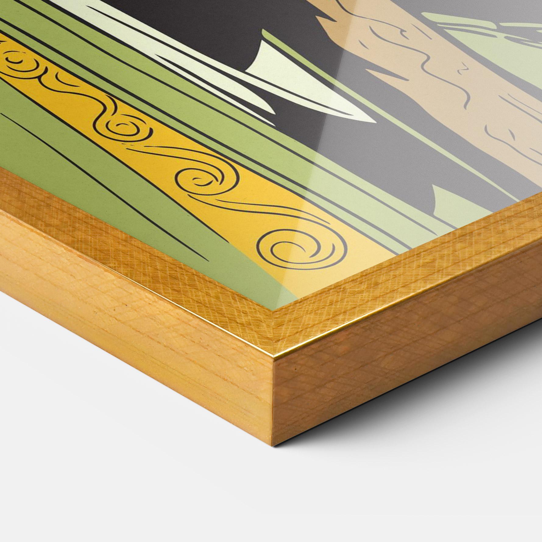 Рамкиран постер Green Jesus mockup 3