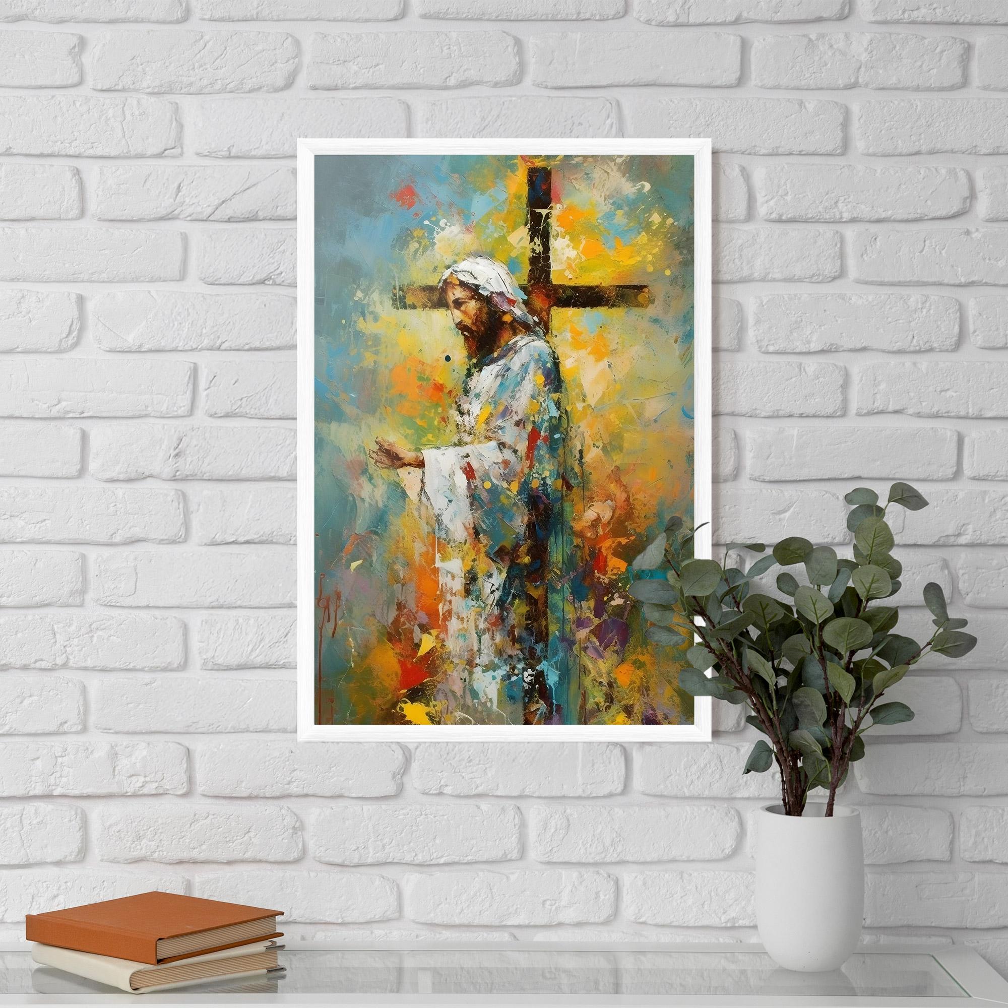 Рамкиран постер Christ Art Painting mockup 5