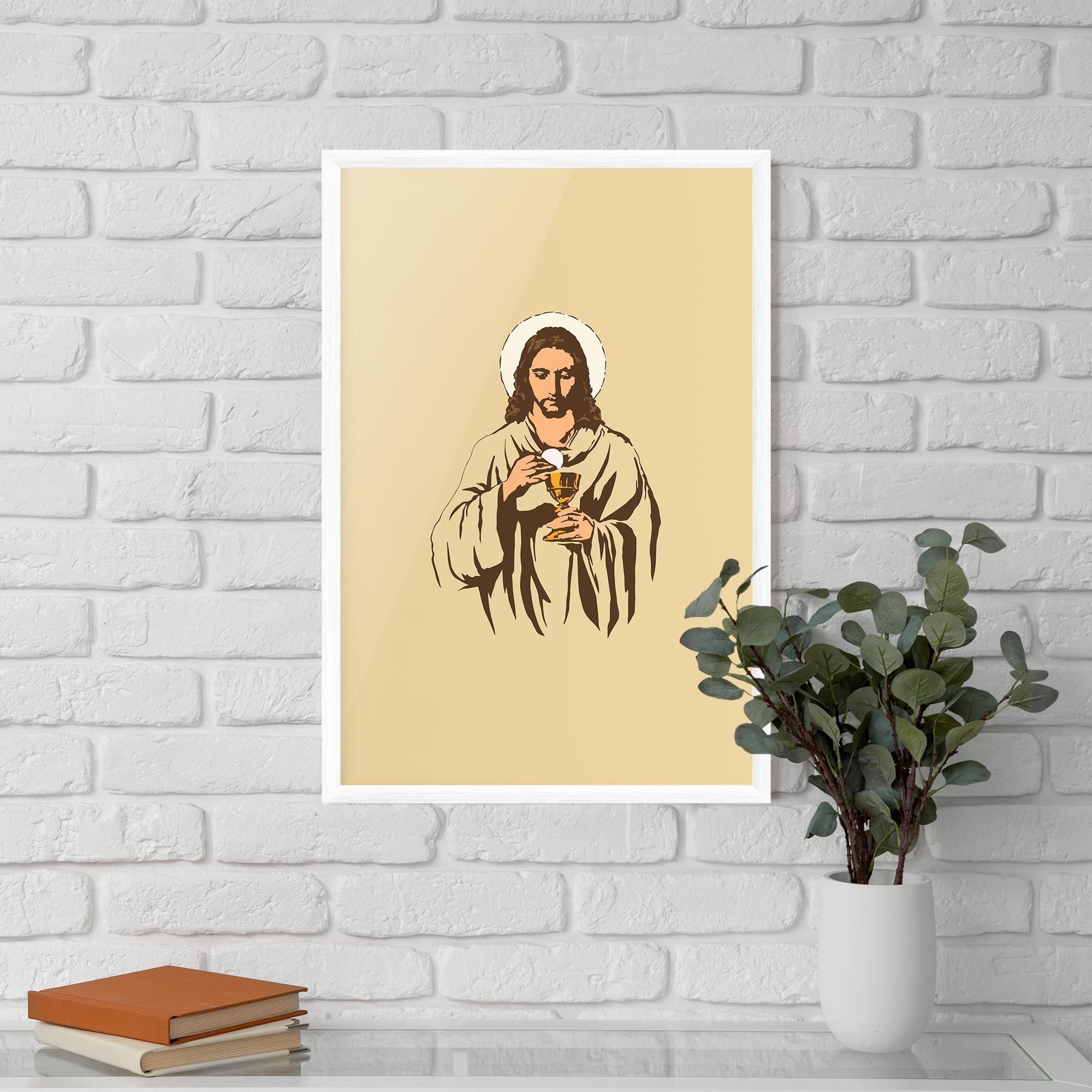Рамкиран постер Cream Jesus mockup 5