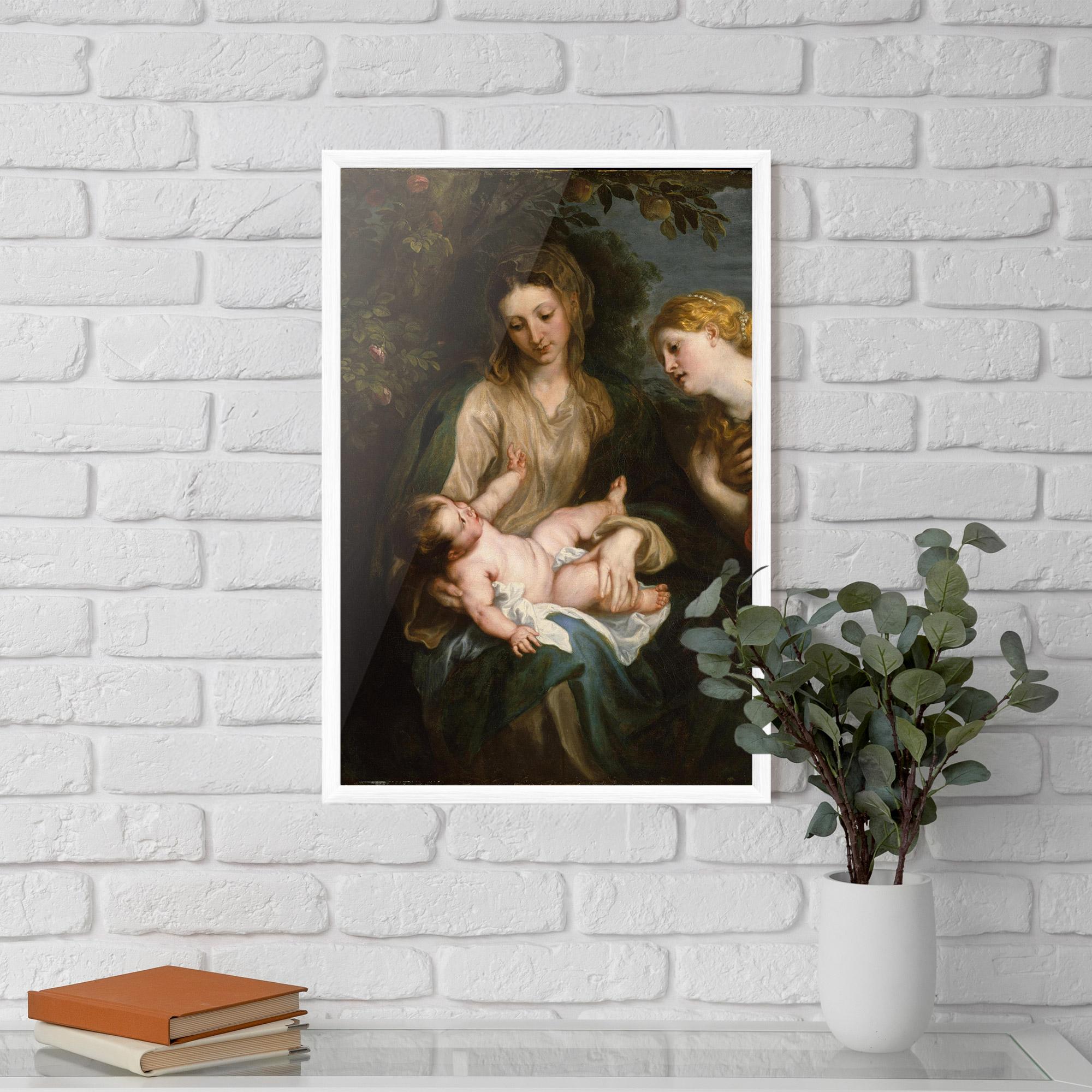 Рамкиран постер Looking At Baby mockup 5