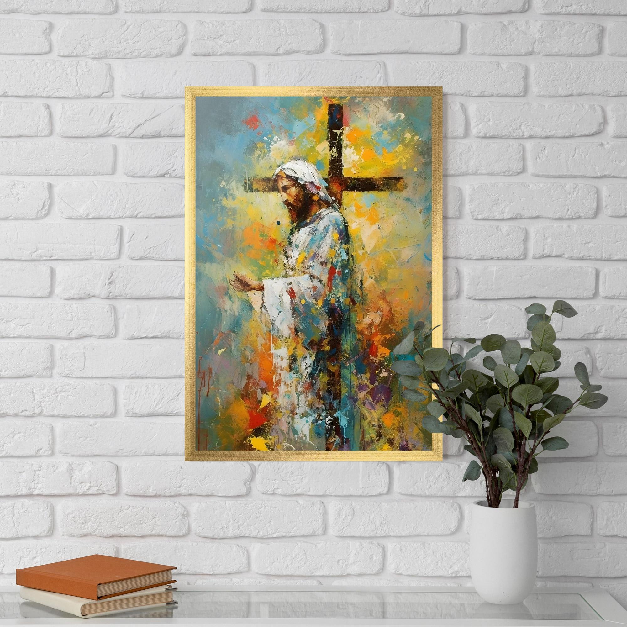 Рамкиран постер Christ Art Painting mockup 5