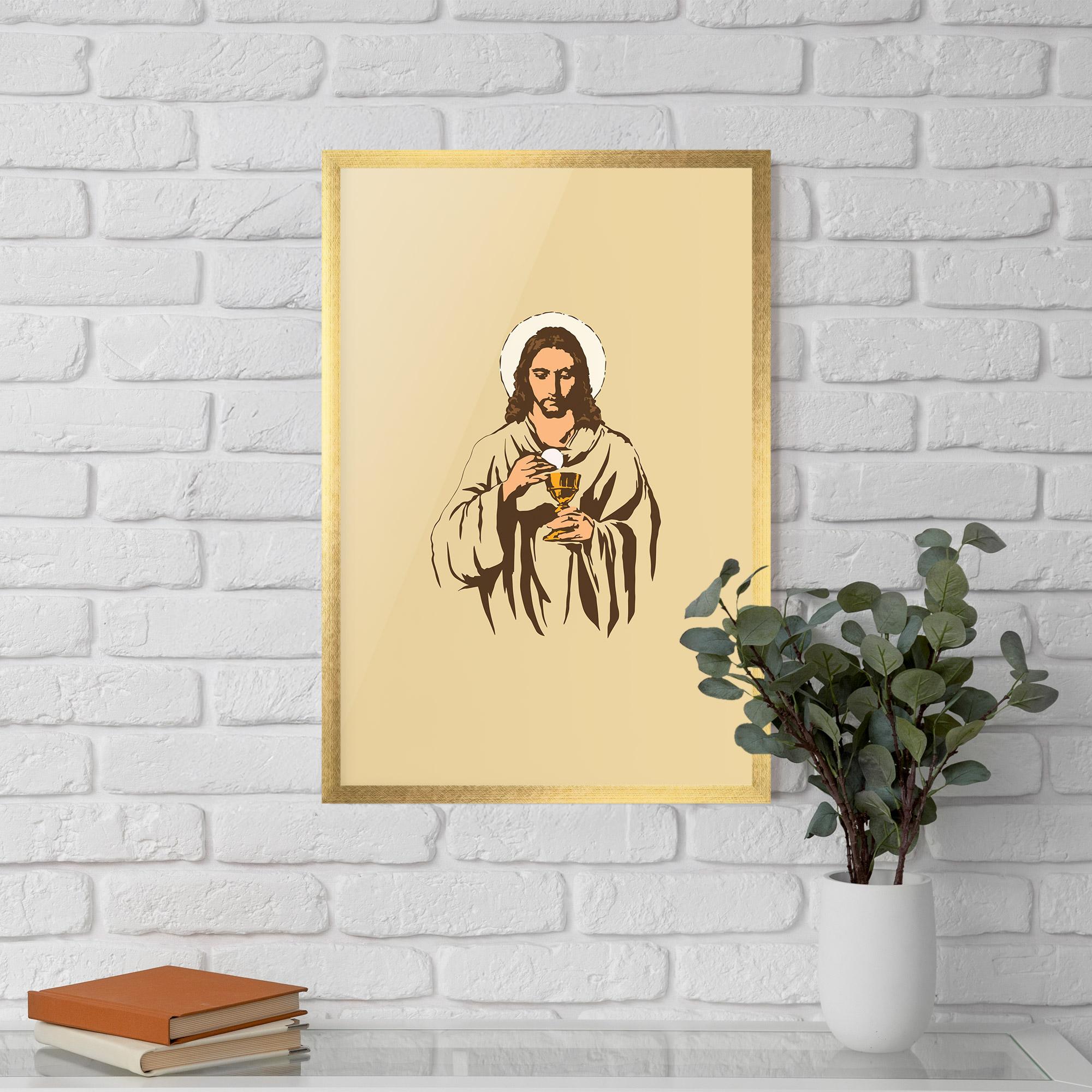 Рамкиран постер Cream Jesus mockup 5