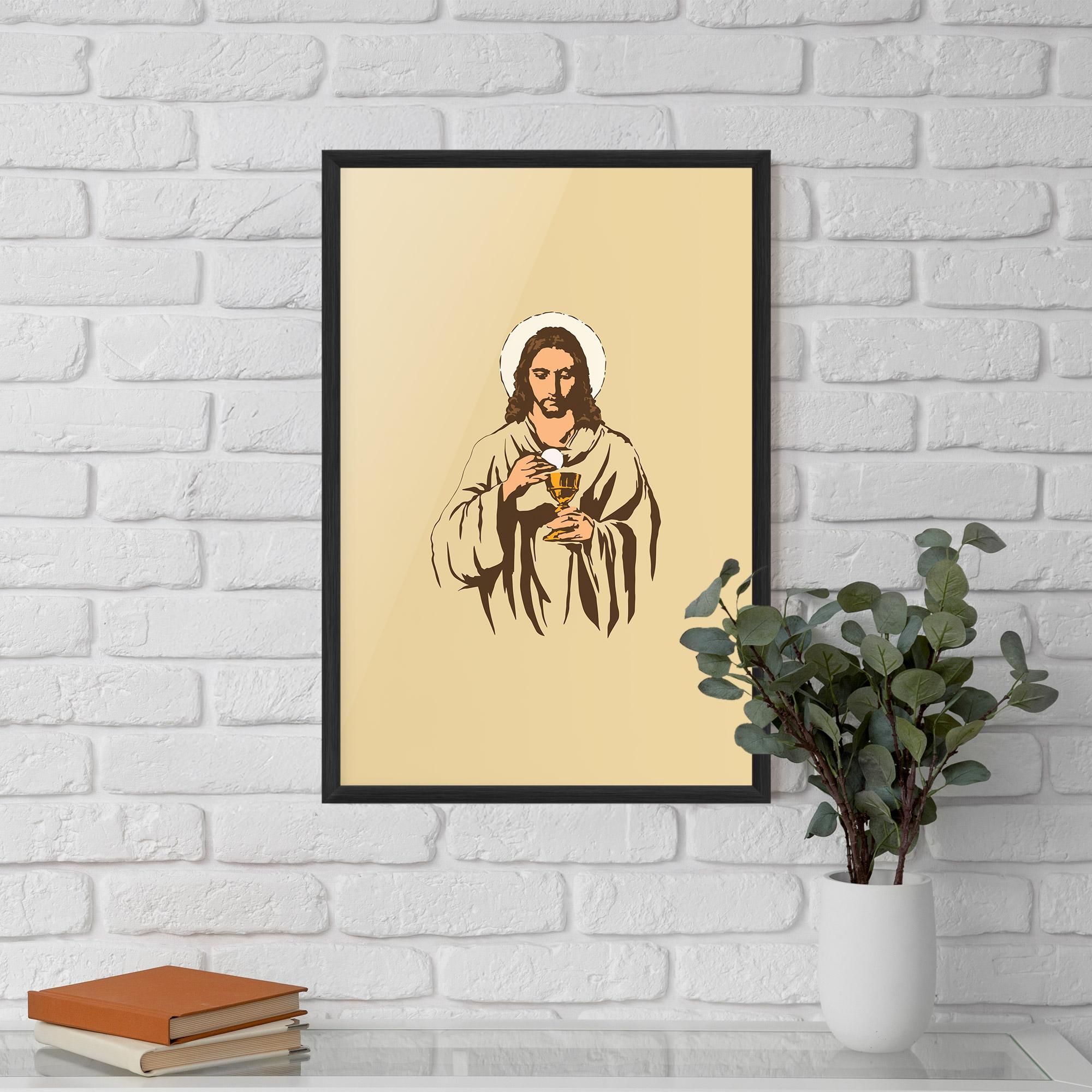 Рамкиран постер Cream Jesus mockup 5