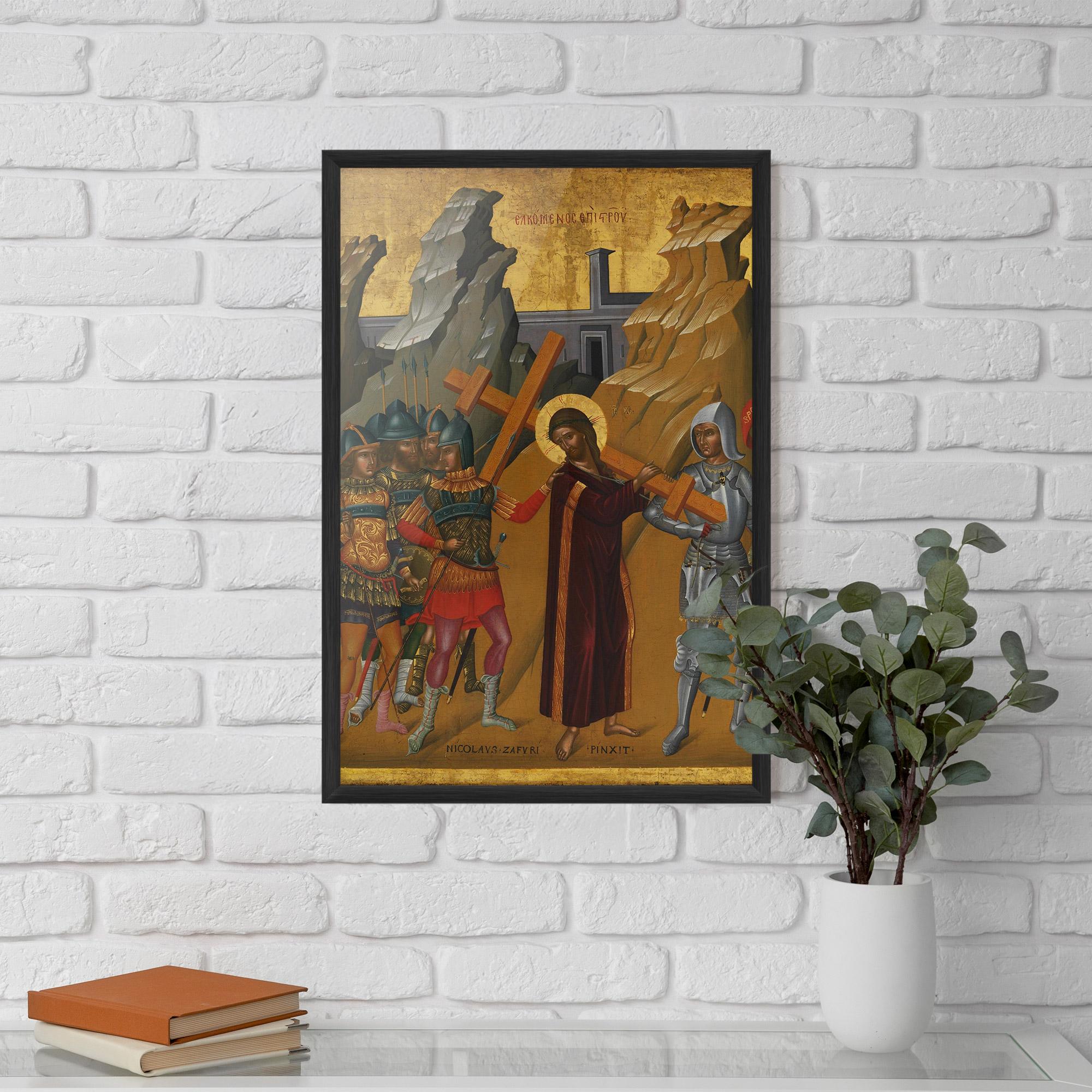 Рамкиран постер Walking With Cross mockup 5