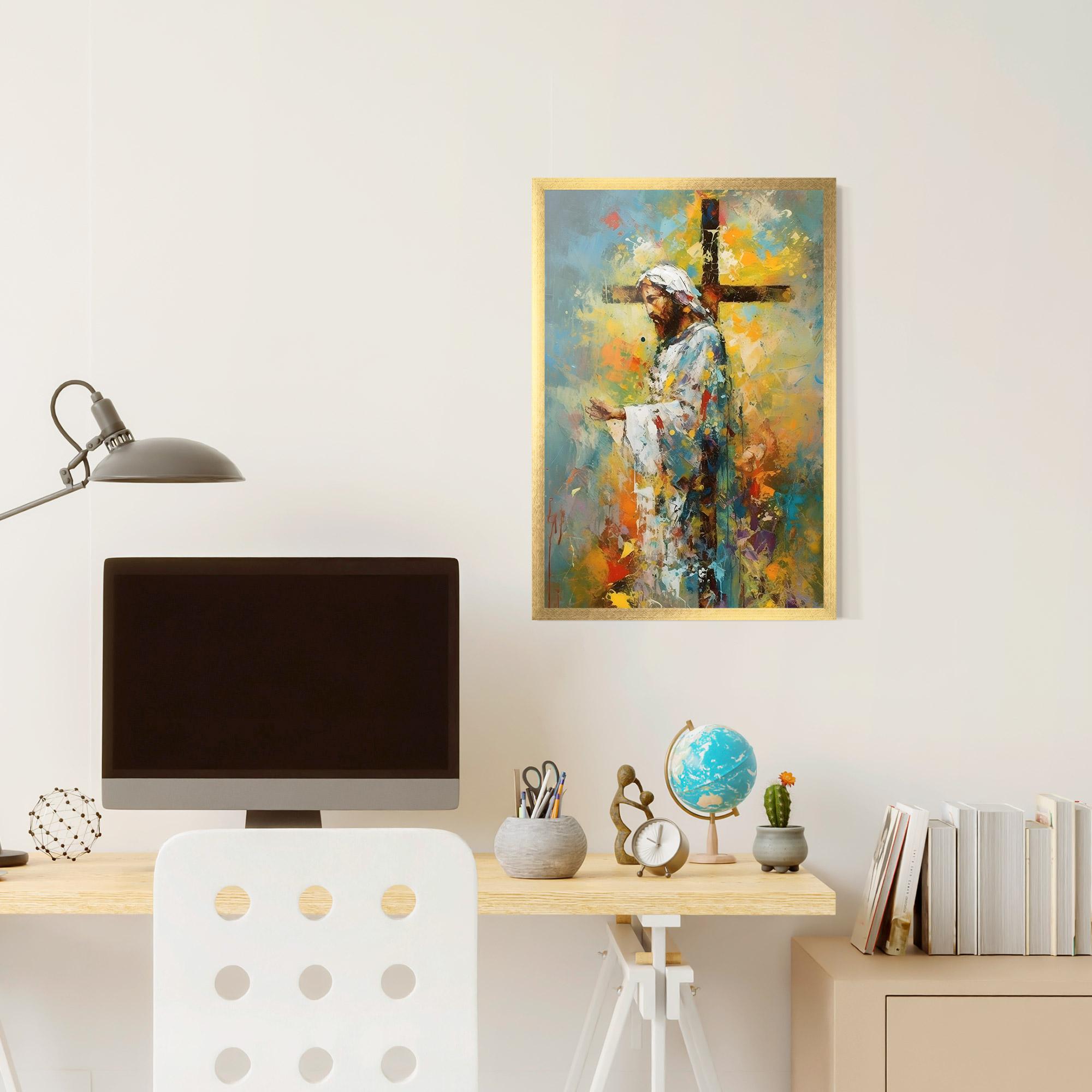 Рамкиран постер Christ Art Painting mockup 6