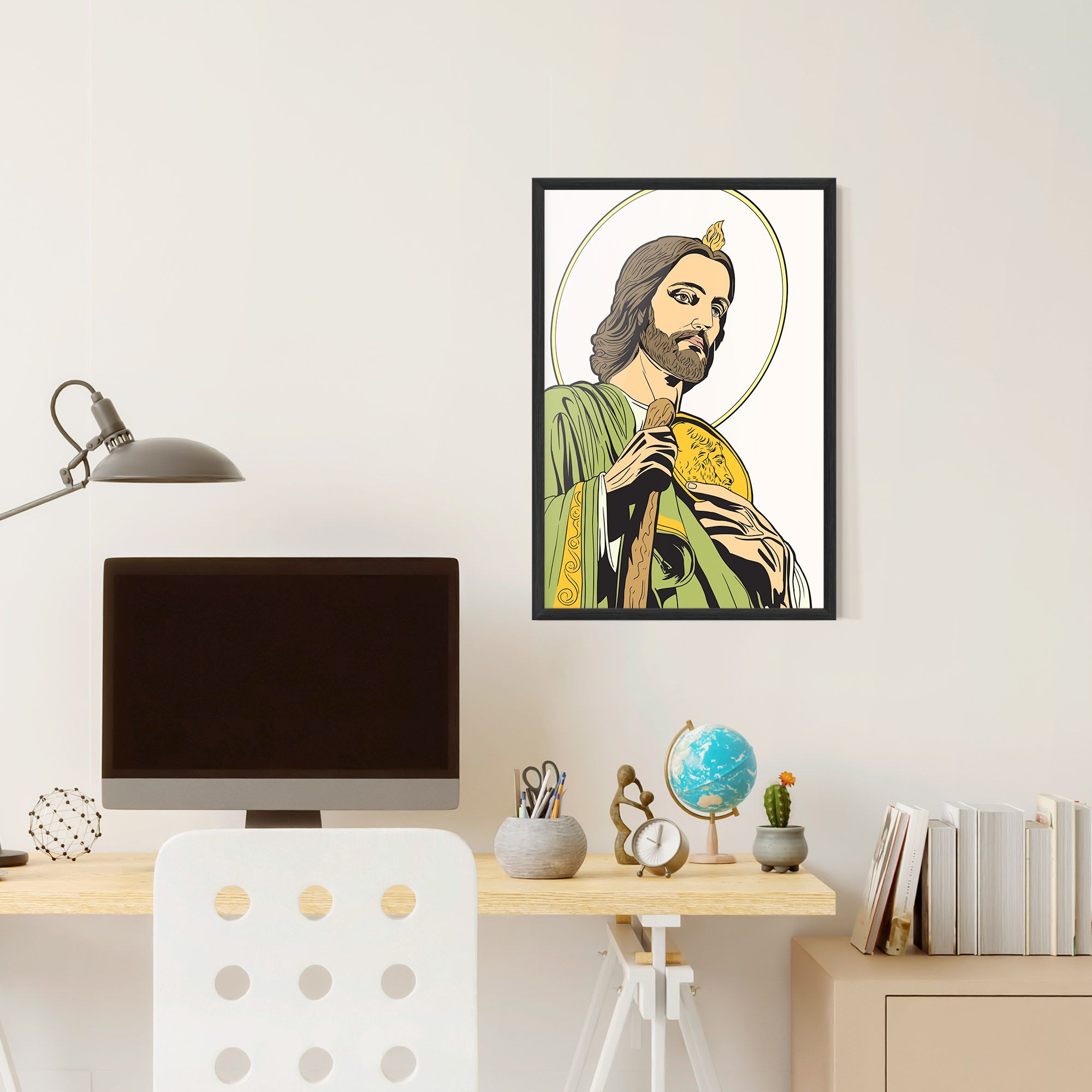 Green Jesus mockup 6