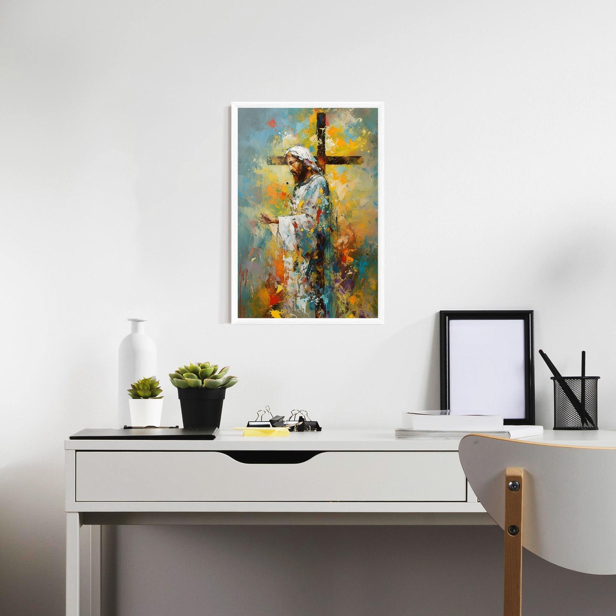 Рамкиран постер Christ Art Painting mockup 7