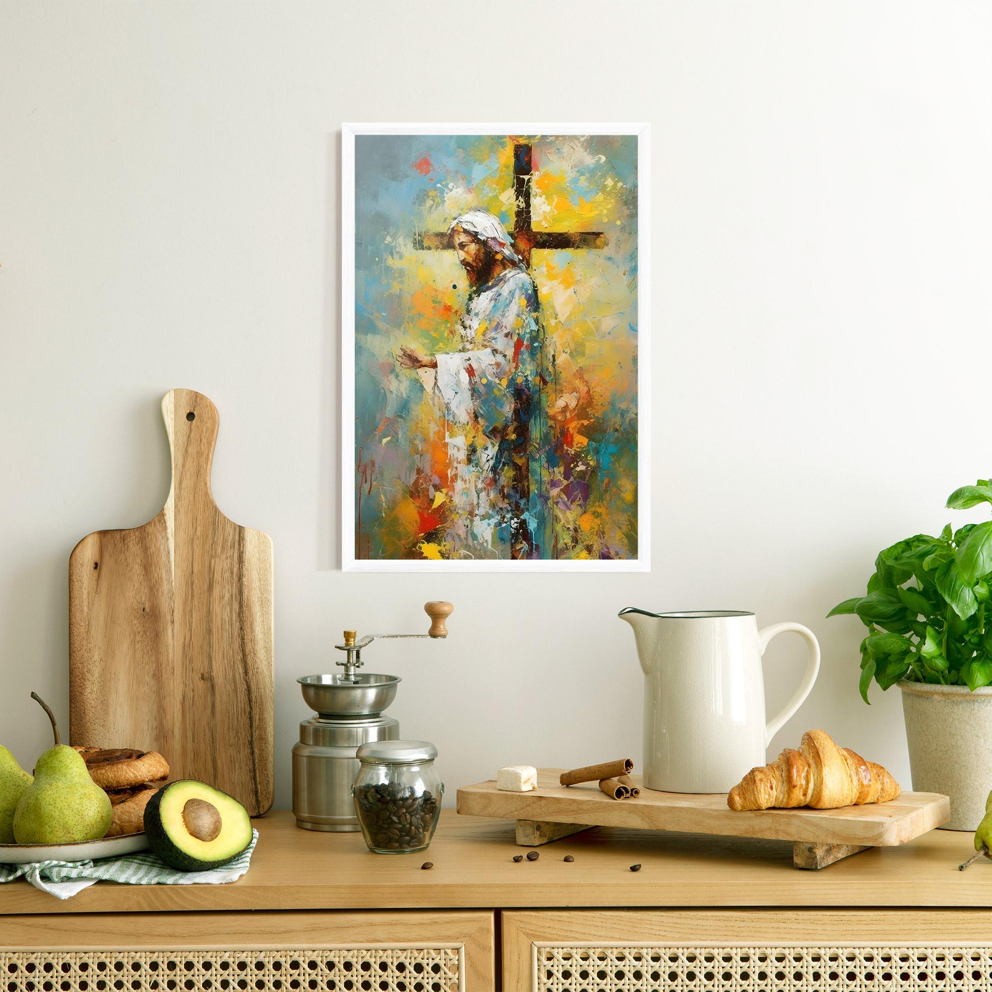 Рамкиран постер Christ Art Painting mockup 8
