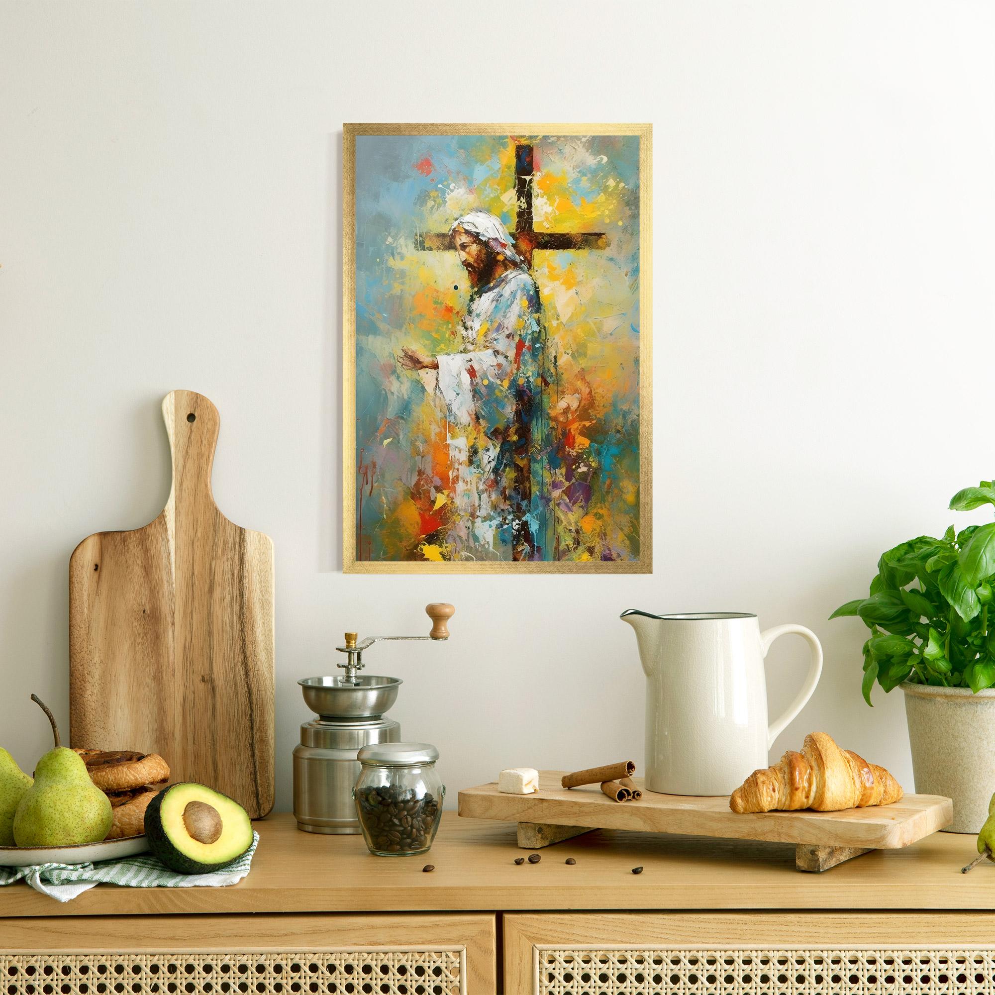 Рамкиран постер Christ Art Painting mockup 8