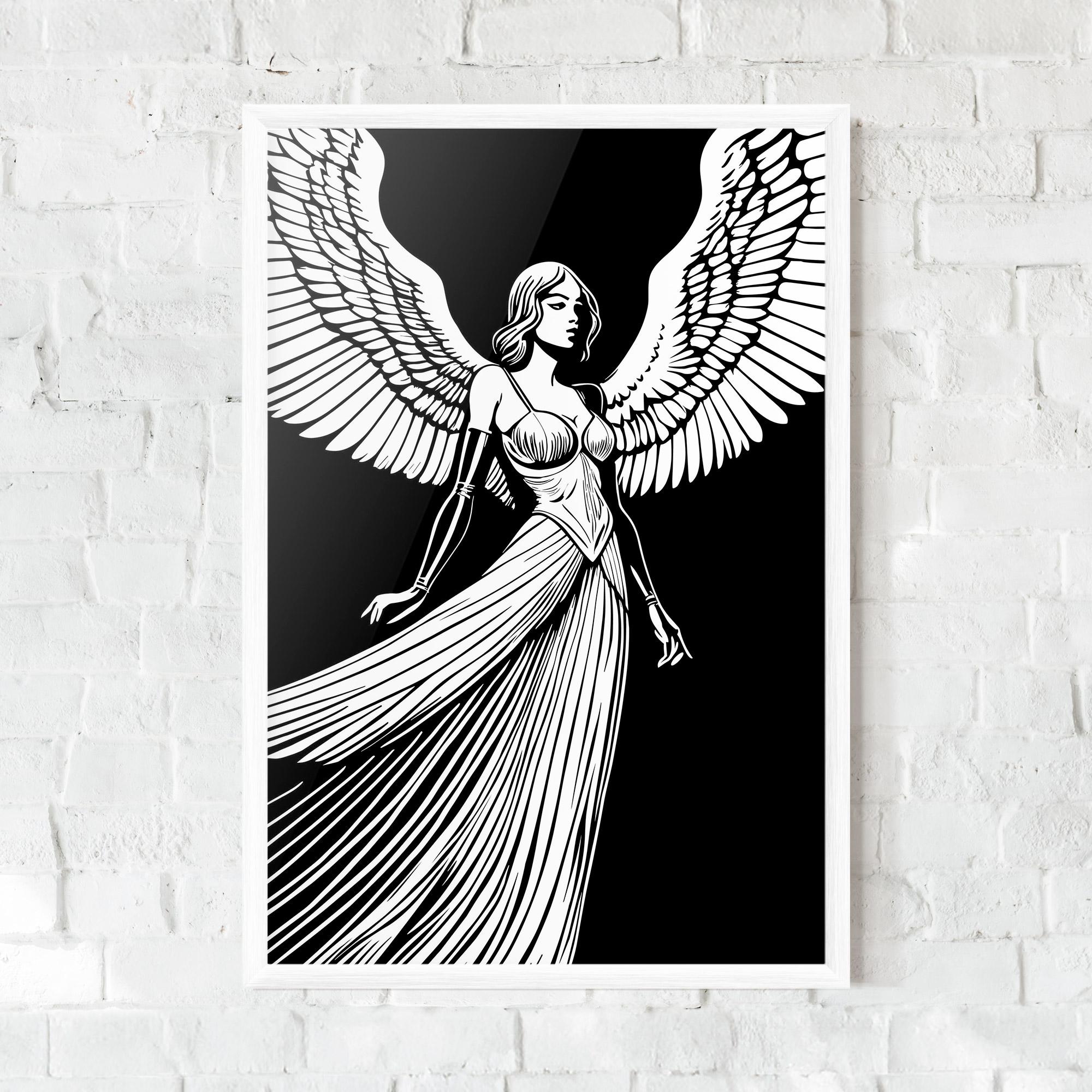 Рамкиран постер Pretty Angel mockup 0