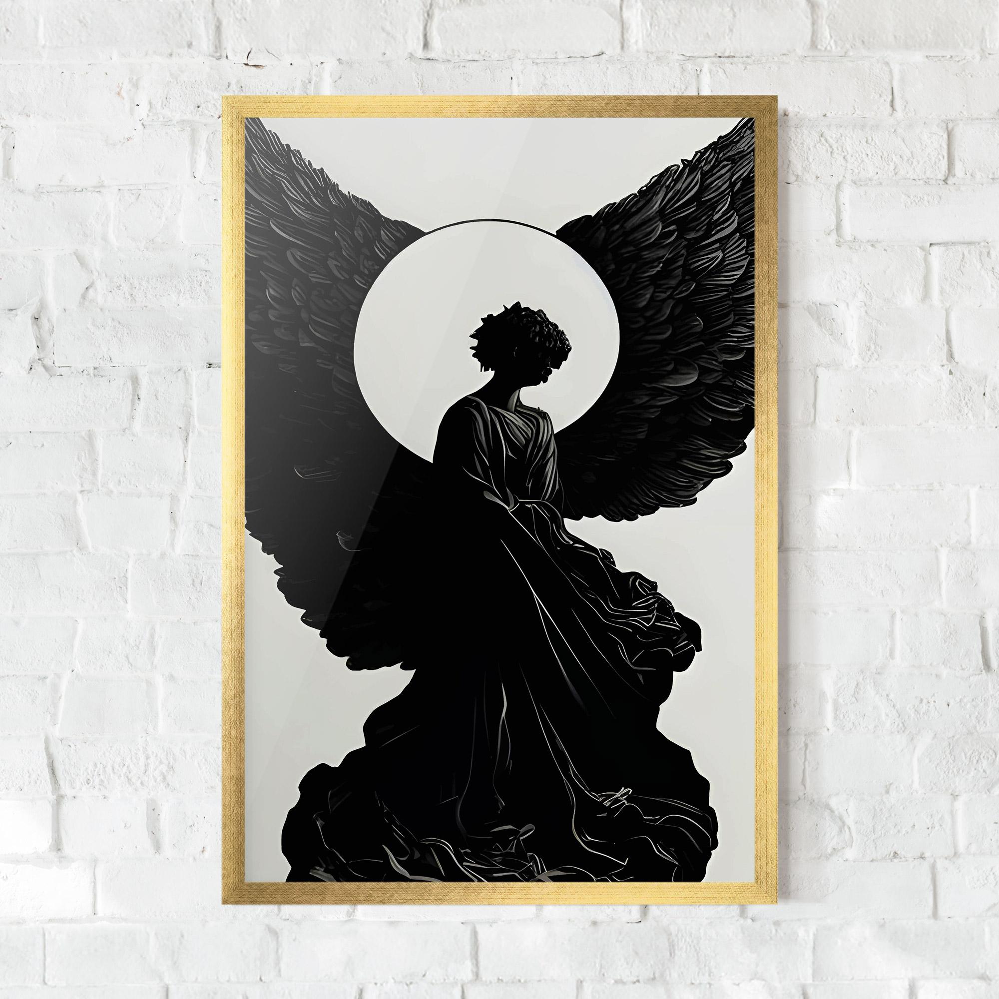 Рамкиран постер Angel Shilouette mockup 0